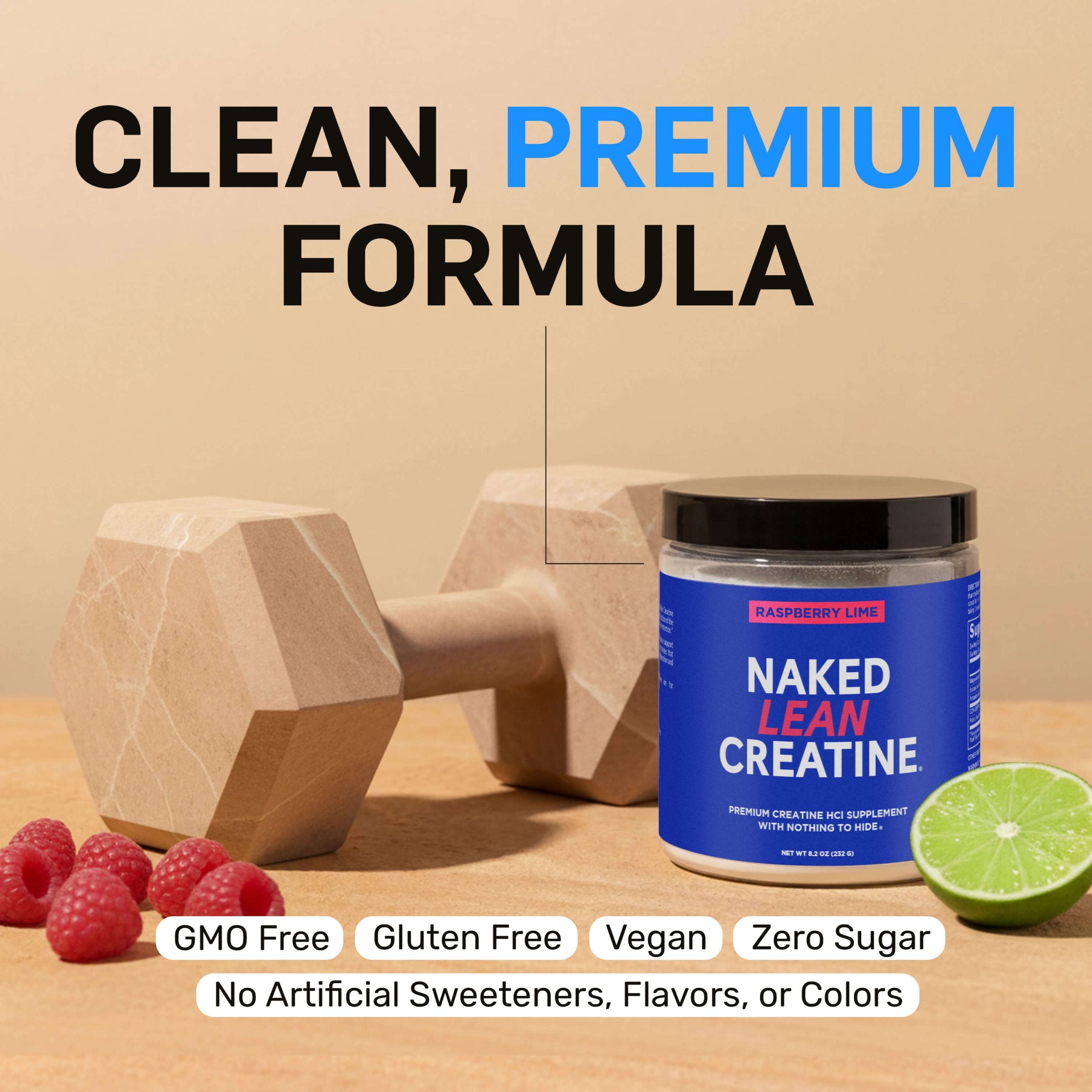 Raspberry Lime Creatine HCl Powder - Raspberry Lime, Simple Performance Training Support