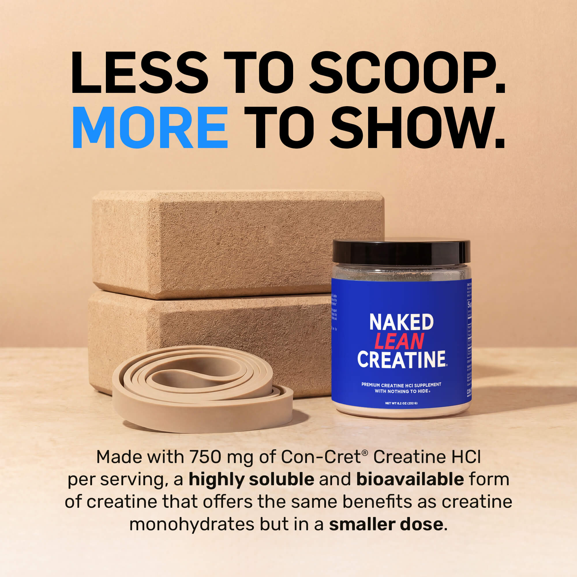 Creatine HCl Powder - Unflavored, Simple Performance Training Support