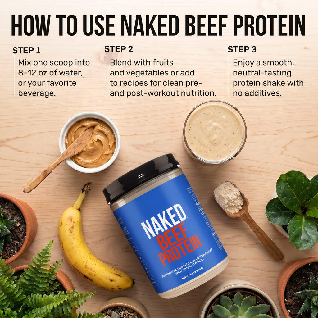 Beef Protein Powder - Unflavored, Easy Mixing Nutrition Support