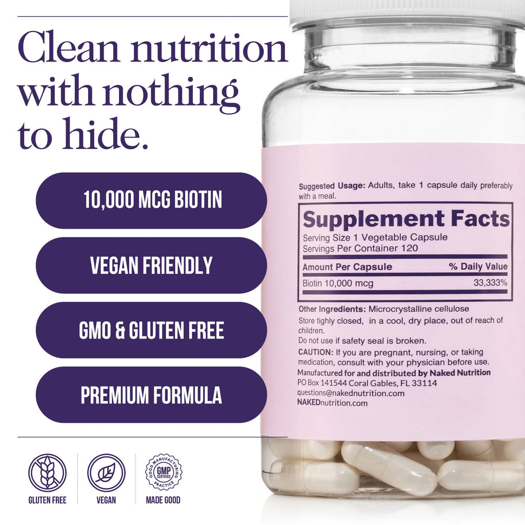 Daily Biotin Supplement - Biotin, Minimal Ingredient Health Support