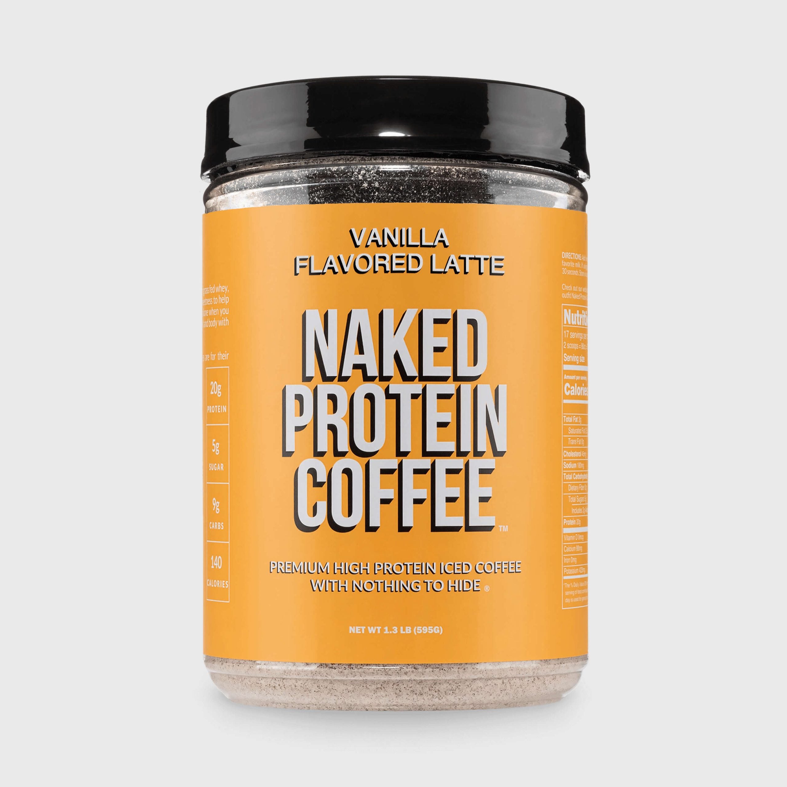 Vanilla Latte Protein Iced Coffee - Vanilla Latte, Minimal Ingredient Health Support