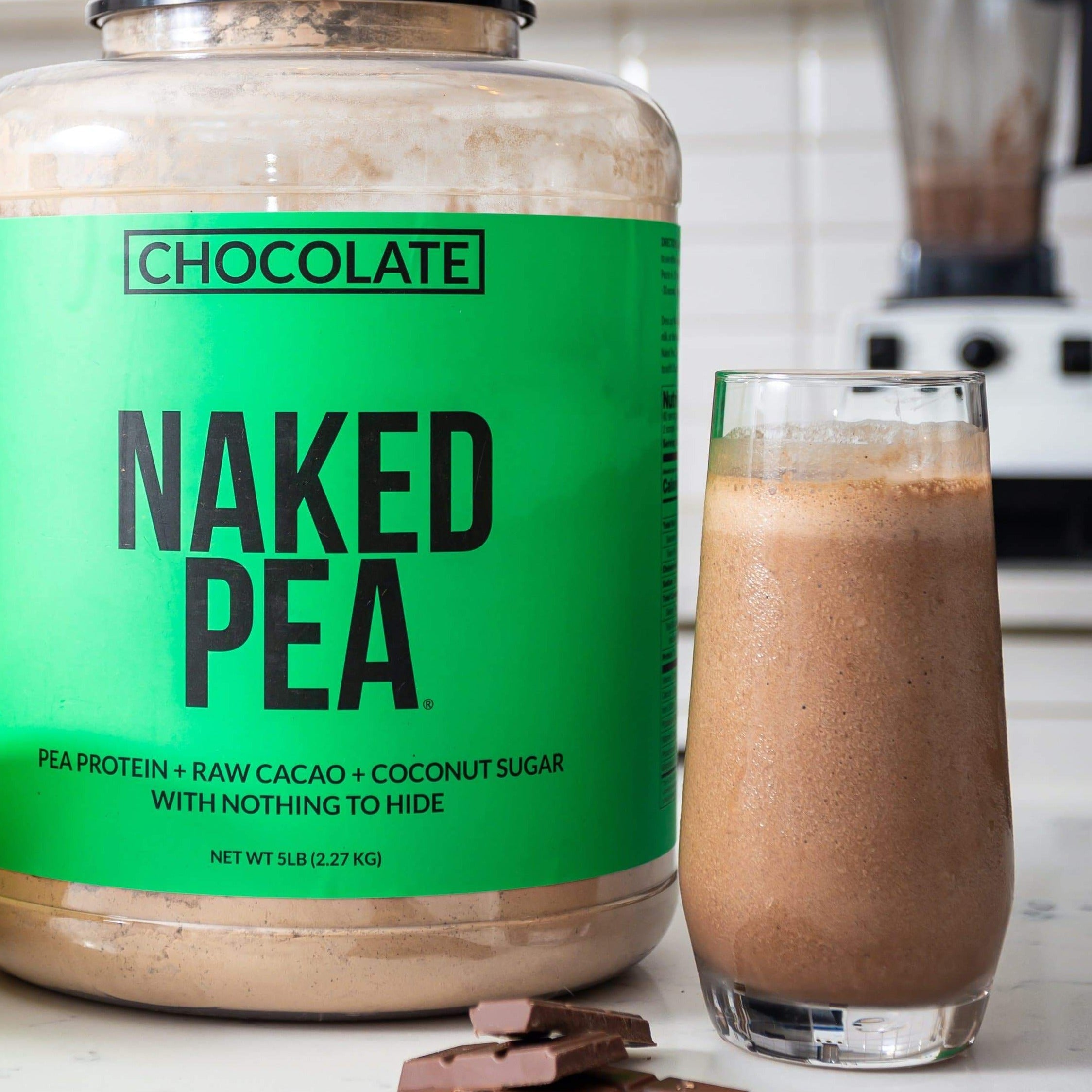 Chocolate Pea Protein Powder - Chocolate, Smooth Plant Protein For Shakes