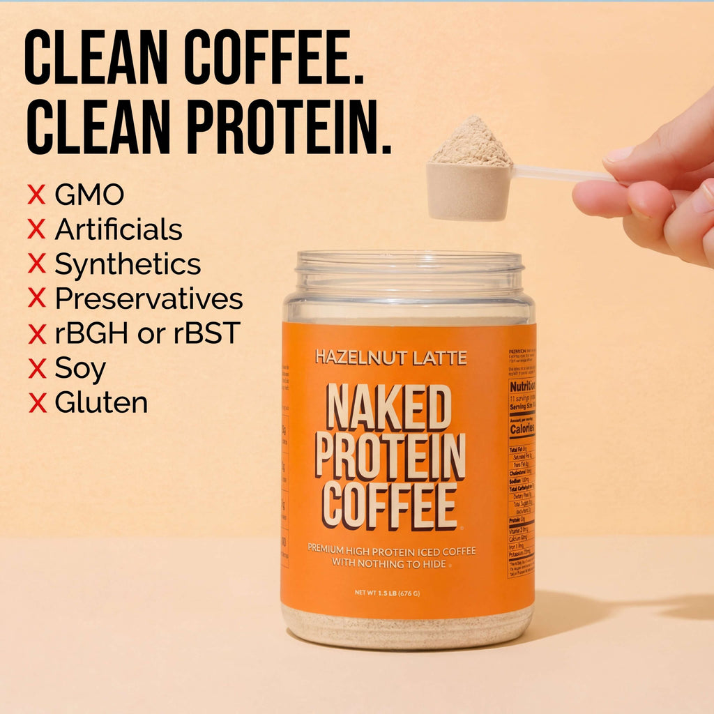 Hazelnut Latte Protein Iced Coffee - Hazelnut Latte, Minimal Ingredient Health Support