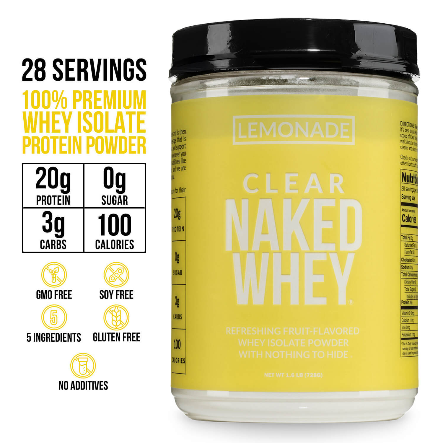 Lemonade Whey Protein Isolate - Lemonade, Pure Protein For Everyday Use