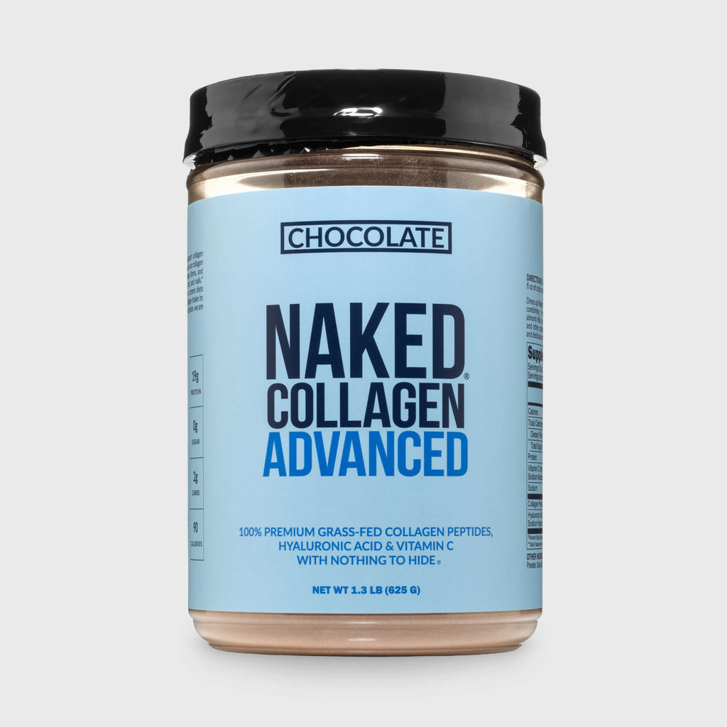 Chocolate Collagen Peptides with Hyaluronic Acid - Chocolate Advanced Collagen Peptides, Clean Collagen Peptide Support
