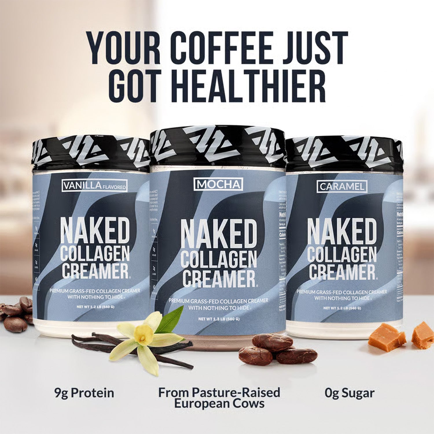 Mocha Coffee Creamer - Mocha Collagen Creamer, Clean Collagen Peptide Support