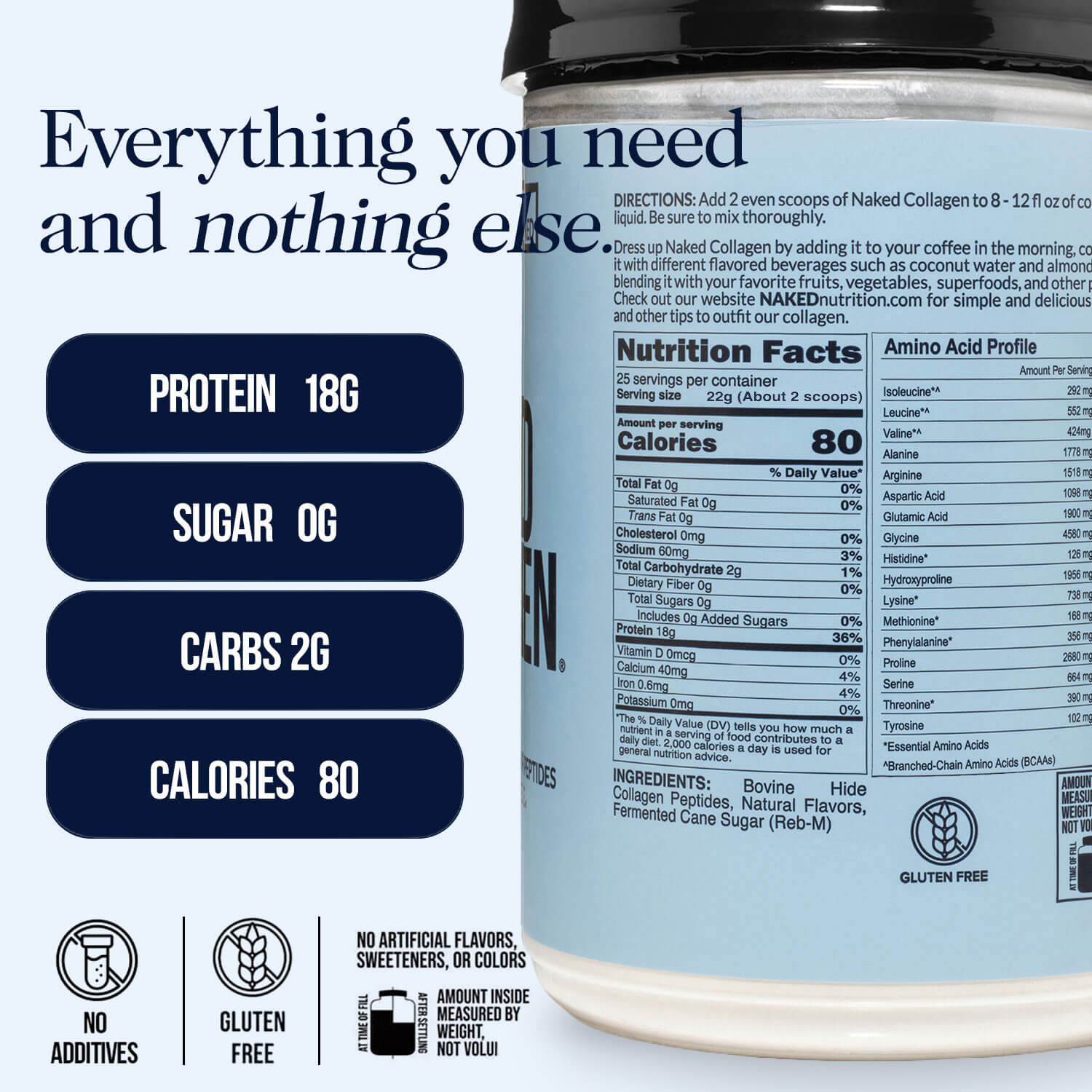 Vanilla Collagen Peptides Powder - Vanilla Collagen Peptides, Clean Collagen Peptide Support