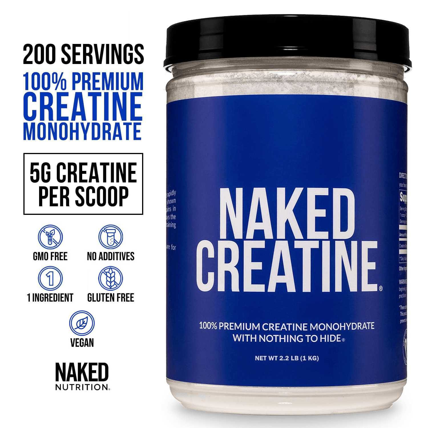 Creatine Monohydrate Powder - Unflavored, Simple Performance Training Support