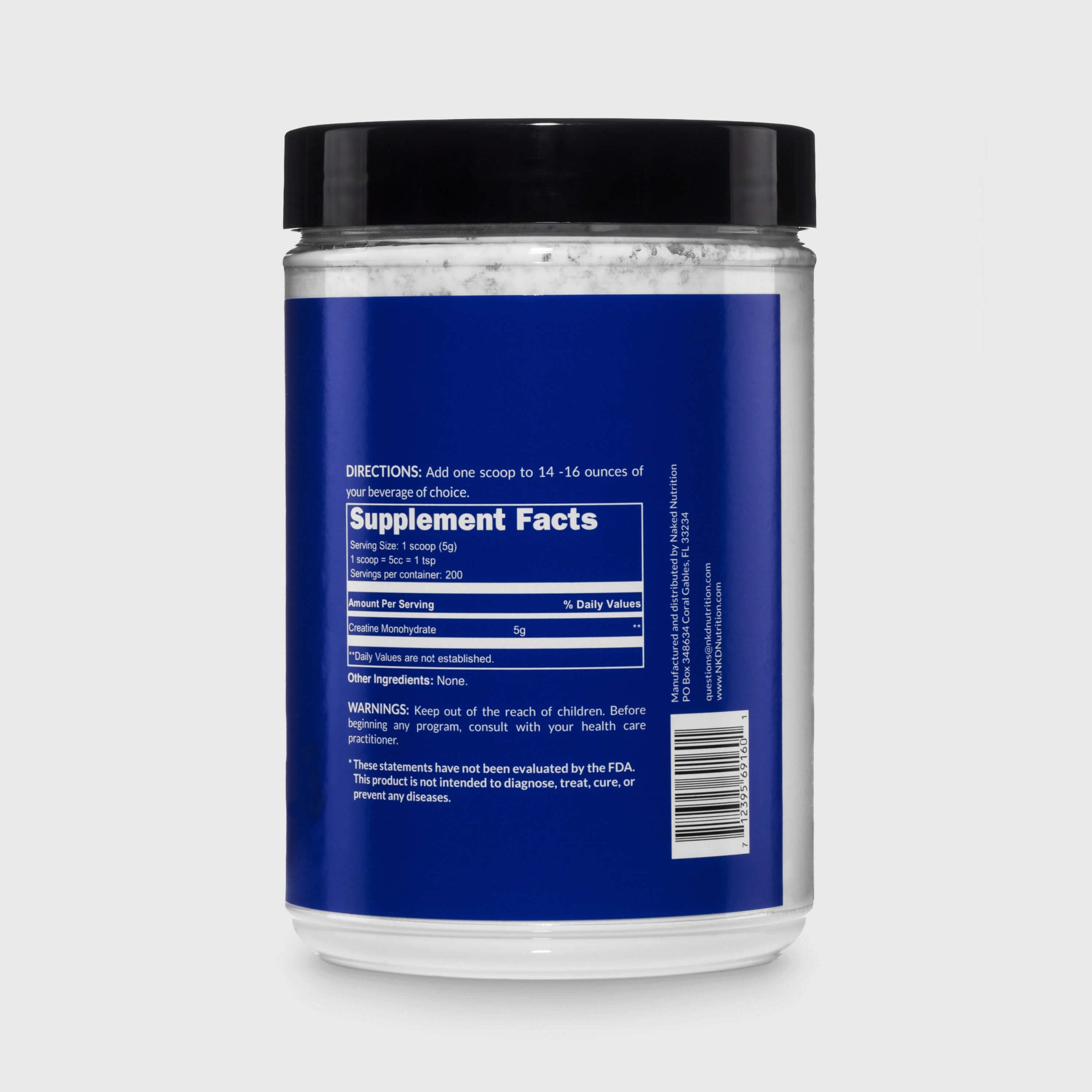Creatine Monohydrate Powder - Unflavored, Simple Performance Training Support