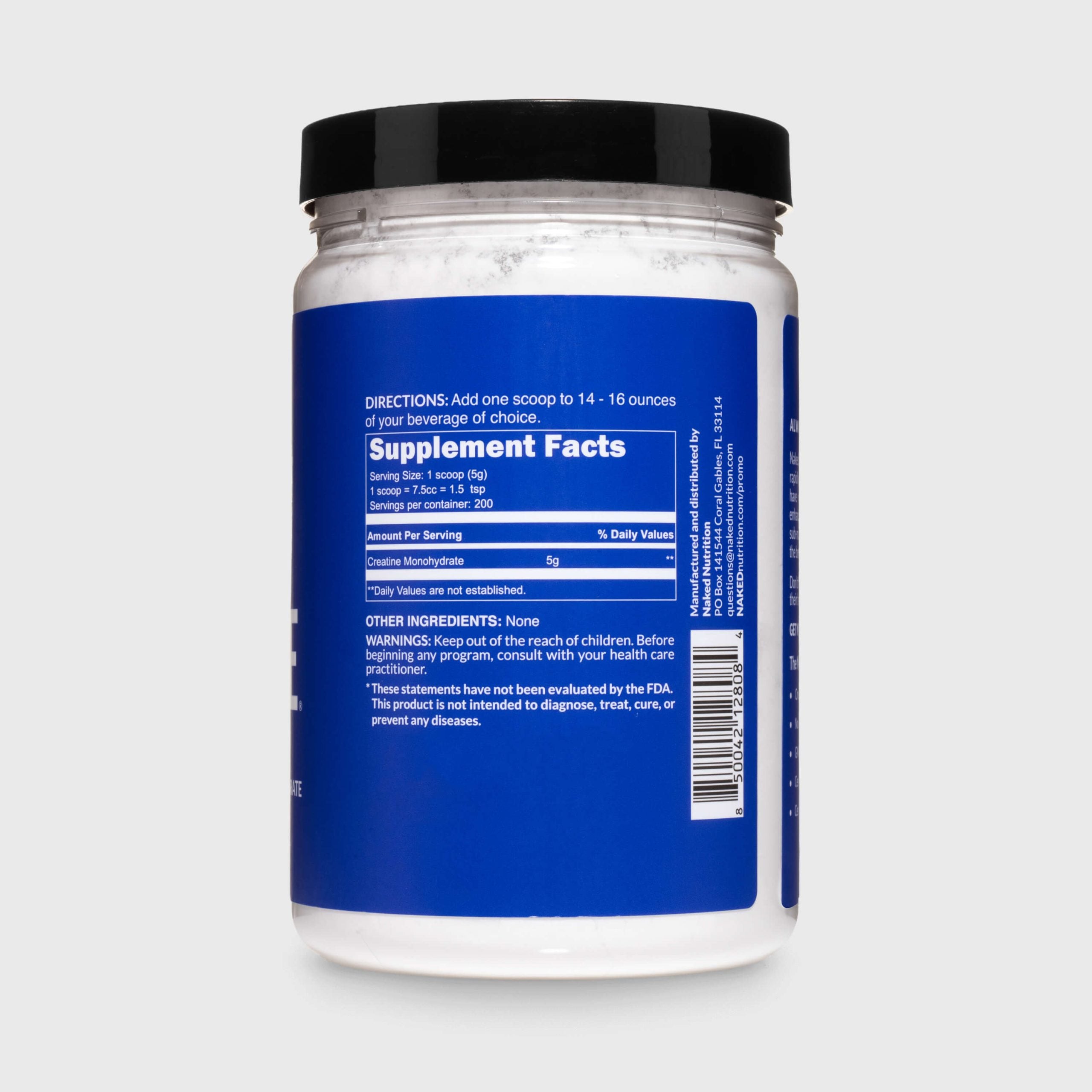 Creatine Monohydrate Powder - Unflavored, Simple Performance Training Support