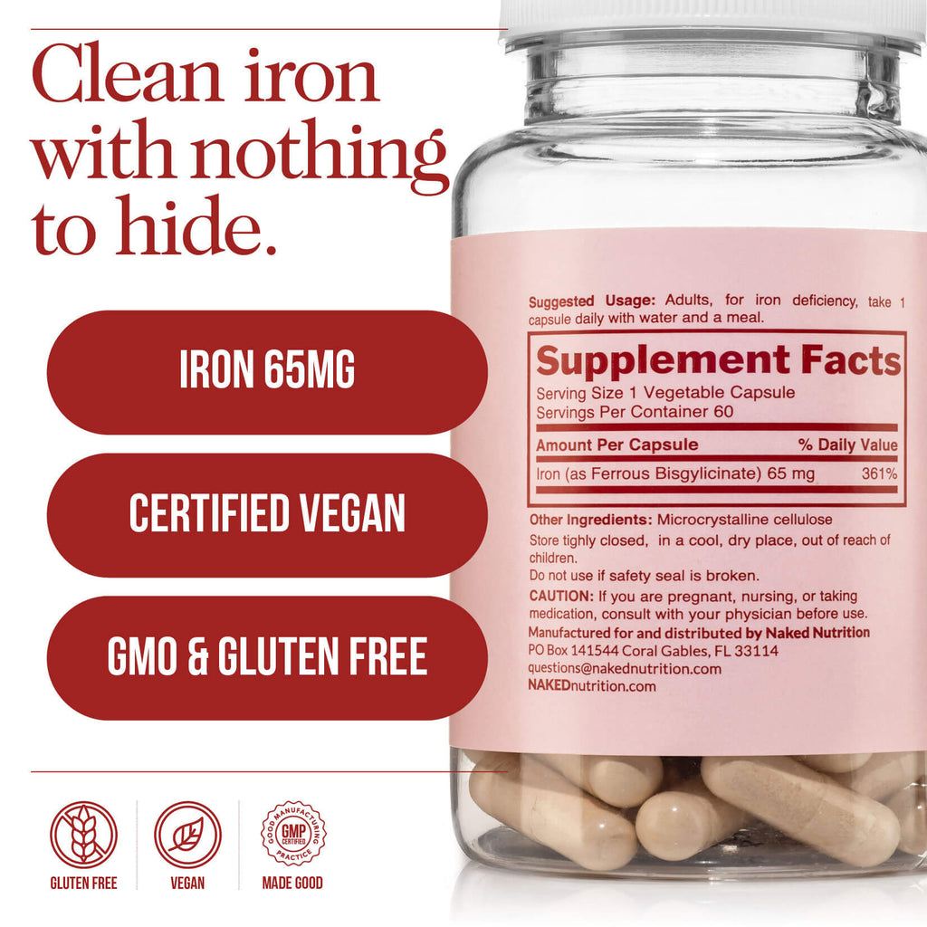 Daily Iron Supplement - Iron, Minimal Ingredient Health Support