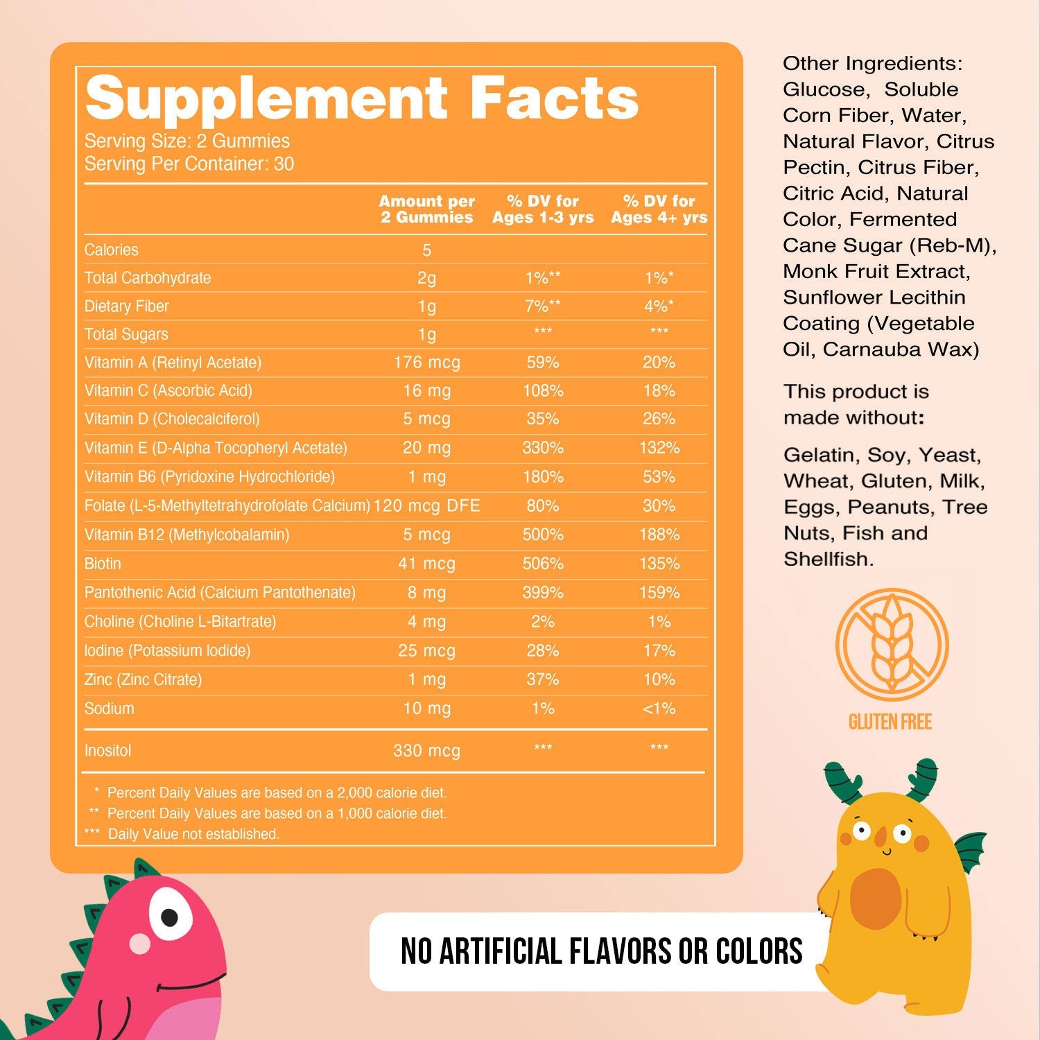 Kids Multivitamin Gummies, Minimal Ingredient Health Support