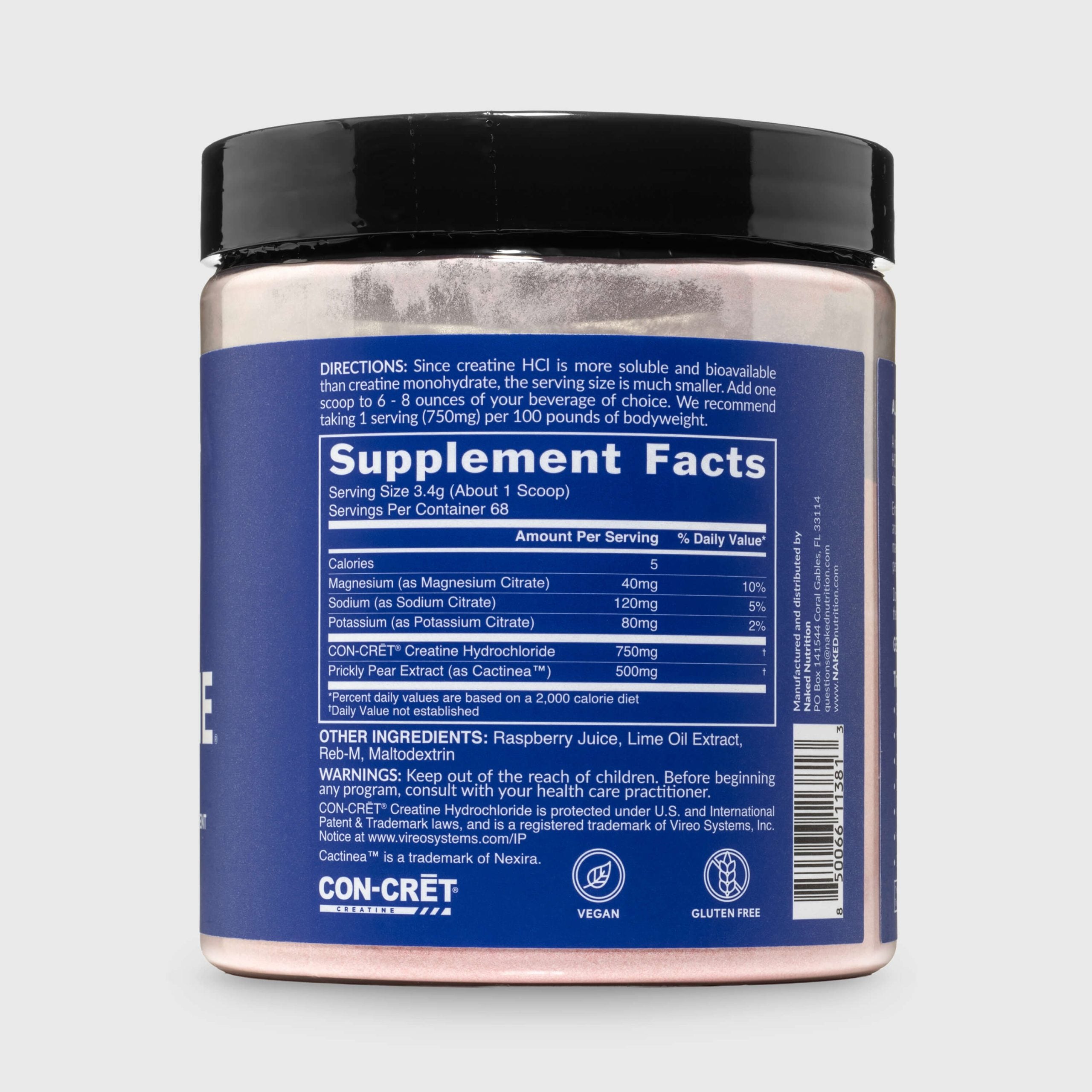 Raspberry Lime Creatine HCl Powder - Raspberry Lime, Simple Performance Training Support