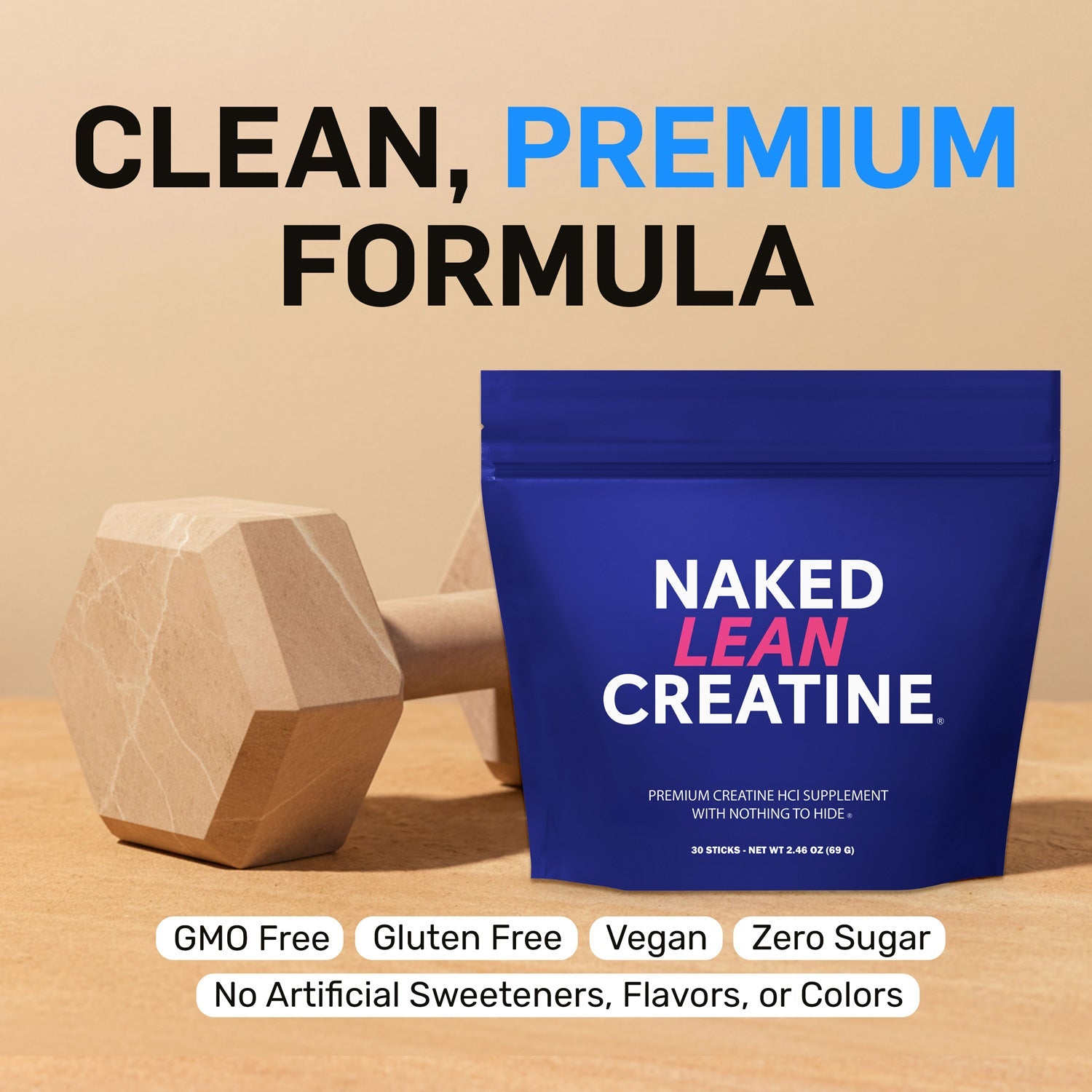 Creatine HCl Travel Packets - Stick Packs, Simple Performance Training Support