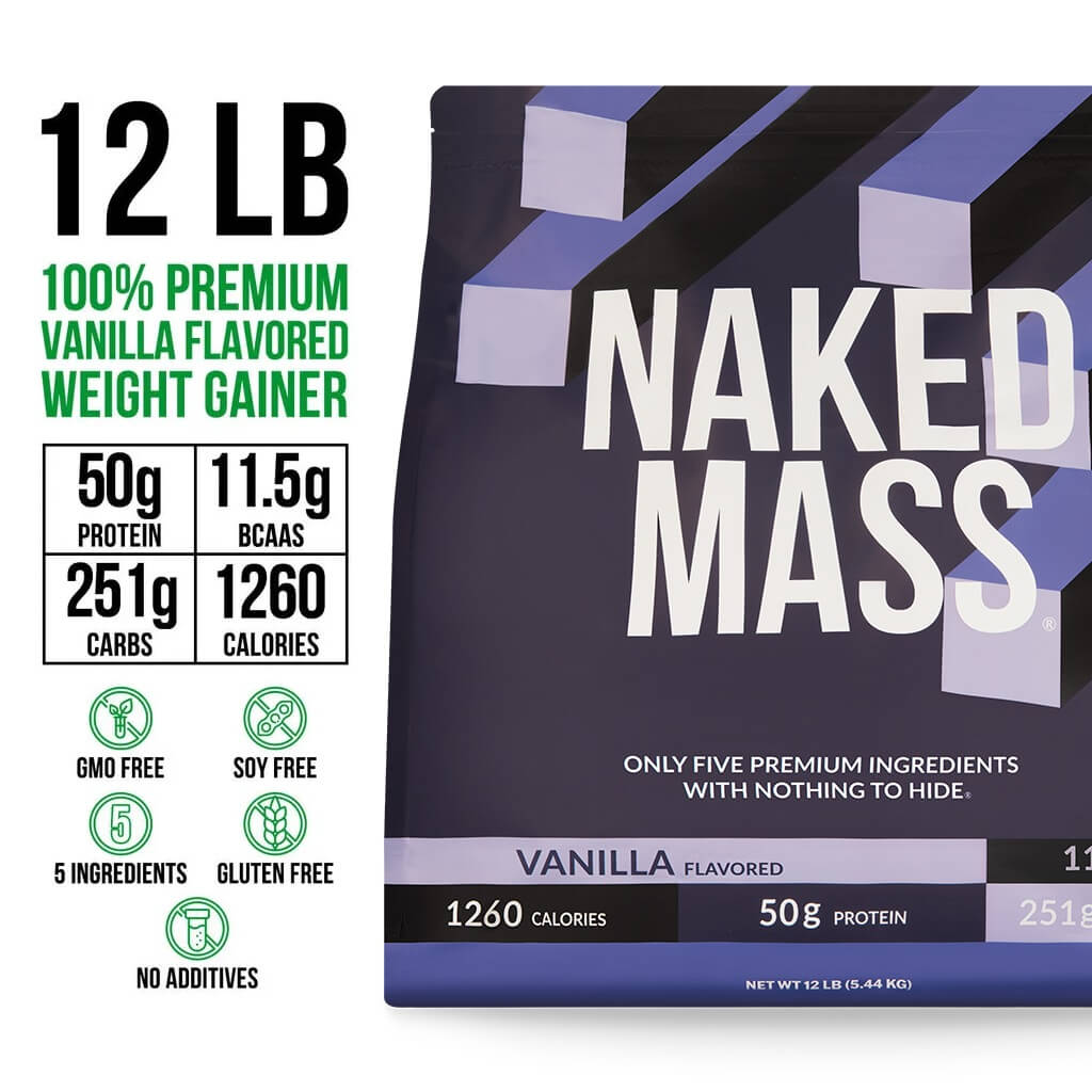 Vanilla Mass Gainer Protein Supplement - Vanilla 12LB, Daily Calorie Boost Blend