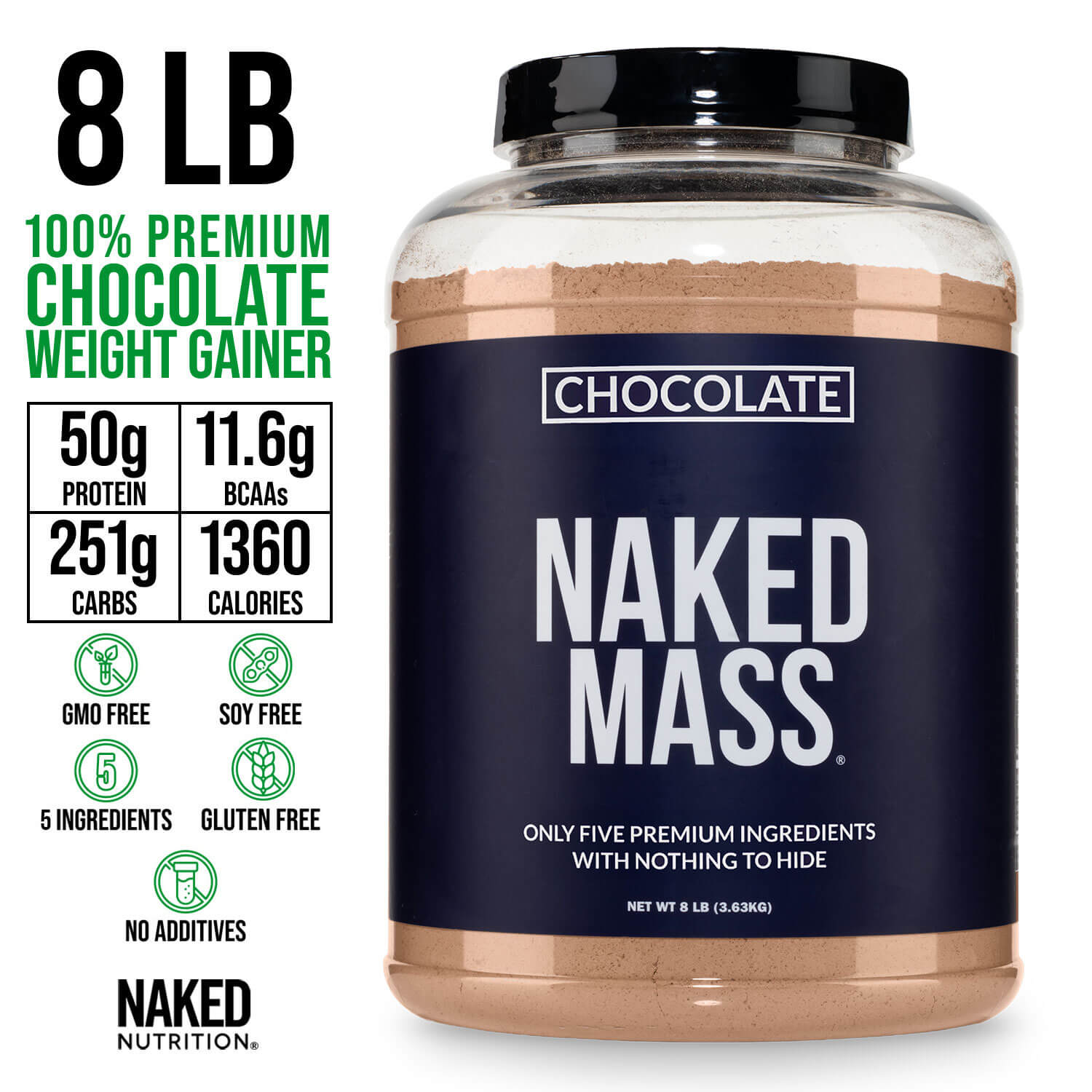Chocolate Mass Gainer Protein Supplement - Chocolate, Daily Calorie Boost Blend