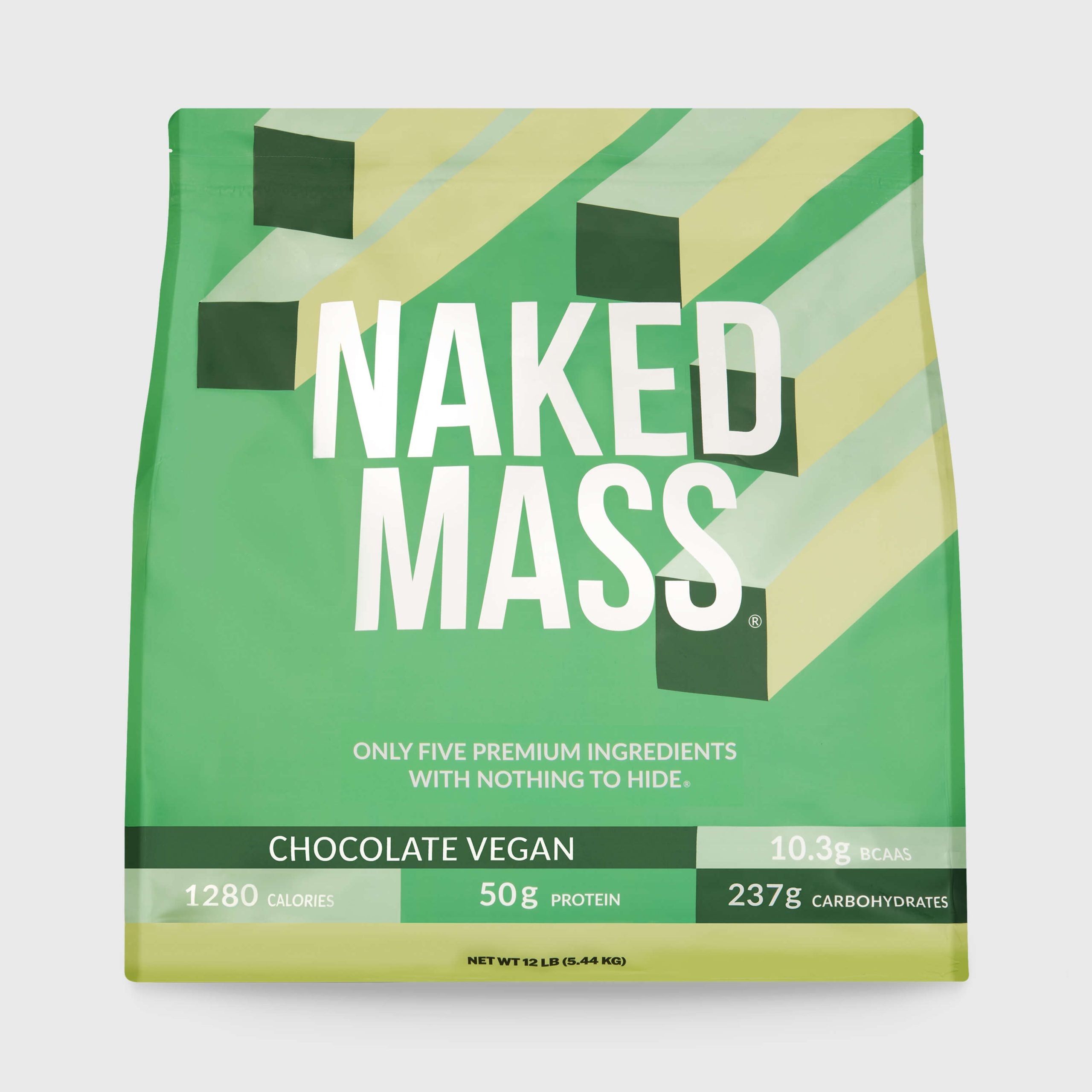 Chocolate Vegan Mass Gainer Supplement - Chocolate (Vegan) 12LB, Daily Calorie Boost Blend