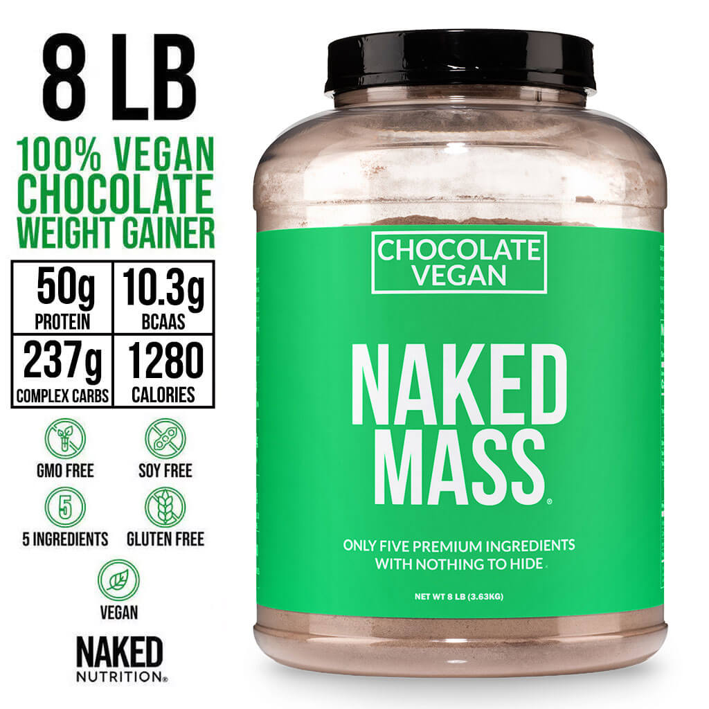 Chocolate Vegan Mass Gainer Supplement - Chocolate (Vegan), Daily Calorie Boost Blend