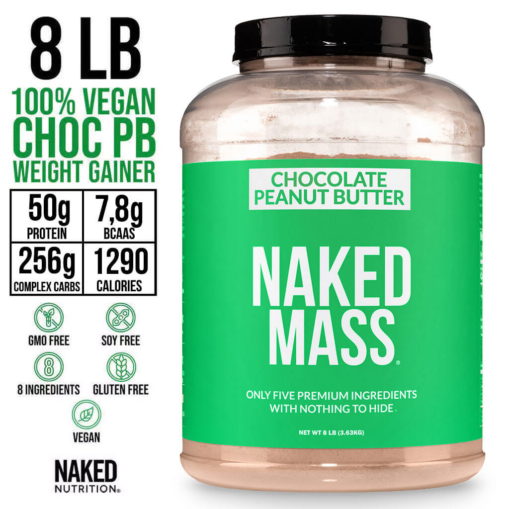 Chocolate Peanut Butter Vegan Mass Gainer Supplement - Chocolate PB (Vegan), Daily Calorie Boost Blend
