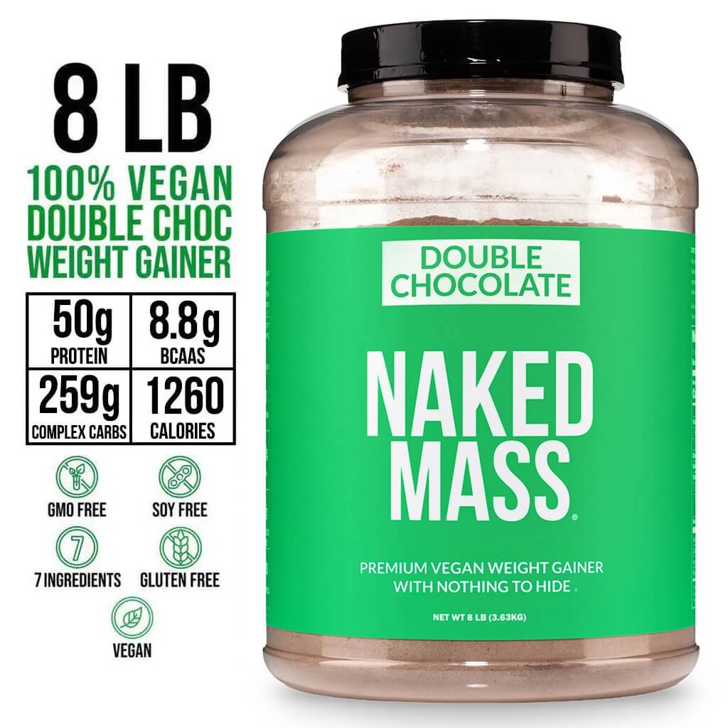 Double Chocolate Vegan Mass Gainer Supplement - Double Chocolate (Vegan), Daily Calorie Boost Blend