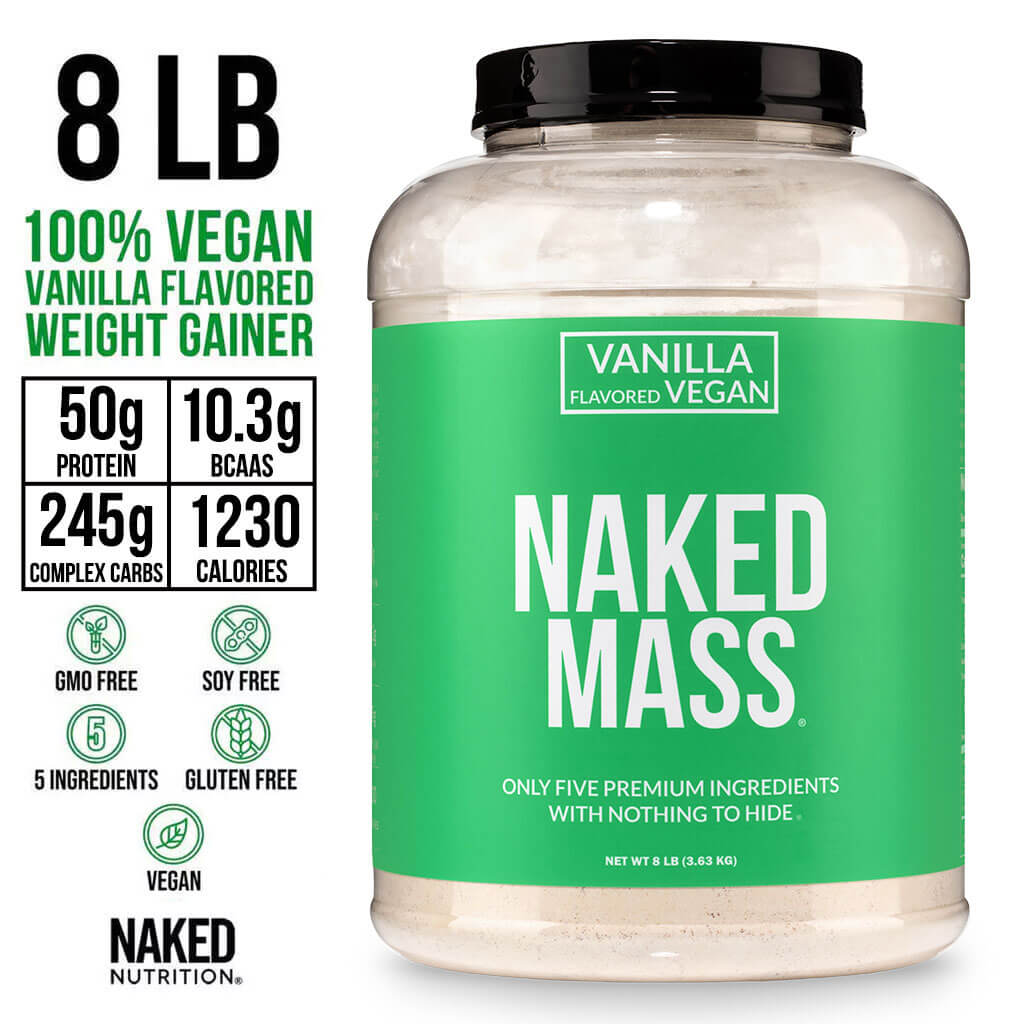 Vanilla Vegan Mass Gainer Supplement - Vanilla (Vegan), Daily Calorie Boost Blend