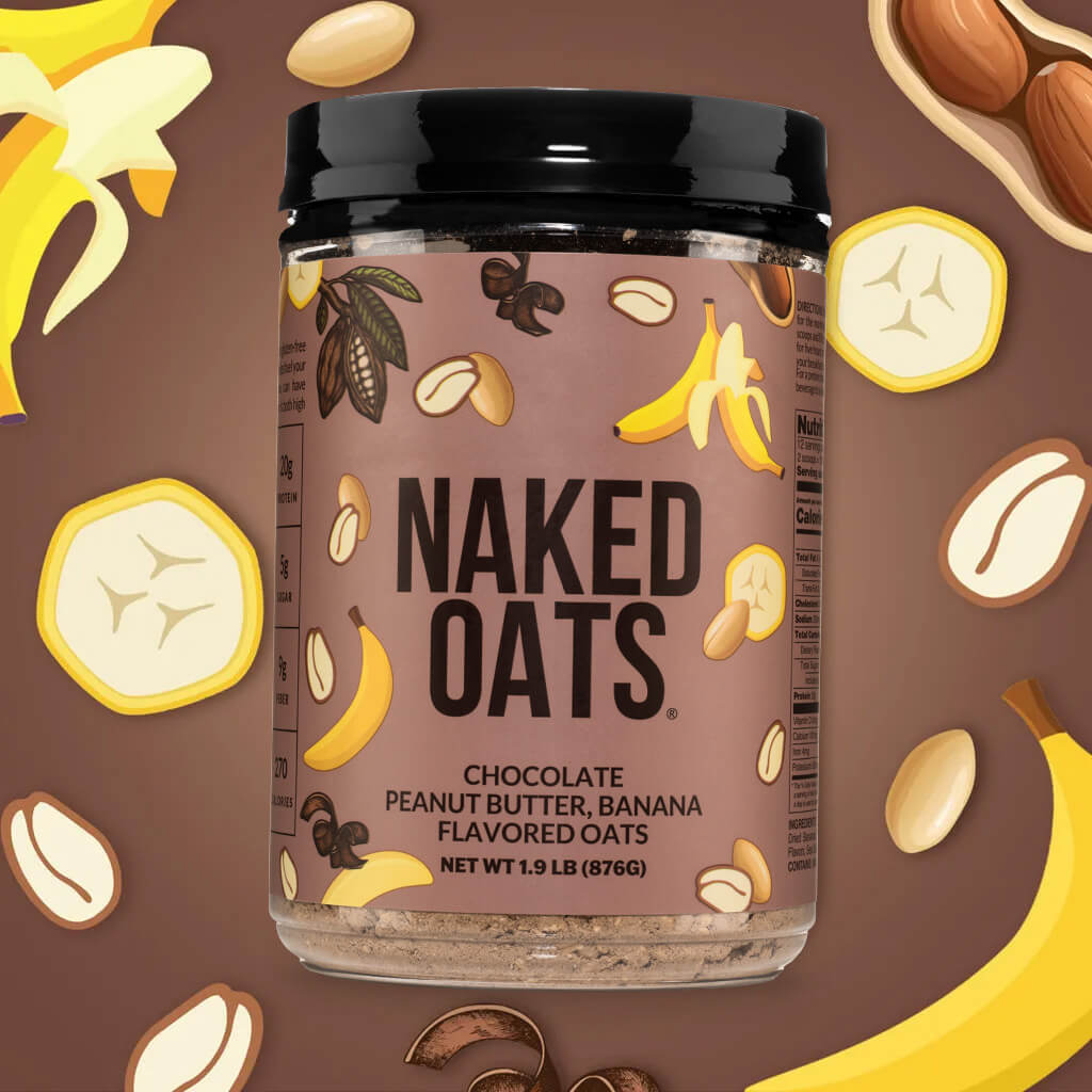 Chocolate Peanut Butter Banana Protein Oats - Chocolate PB Banana, Minimal Ingredient Health Support