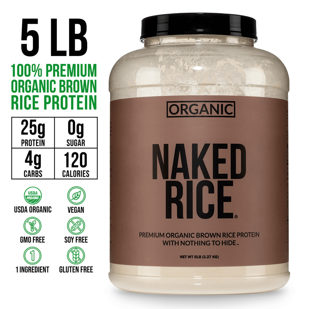 Organic Brown Rice Protein Powder - 5LB Unflavored, Smooth Plant Protein For Shakes