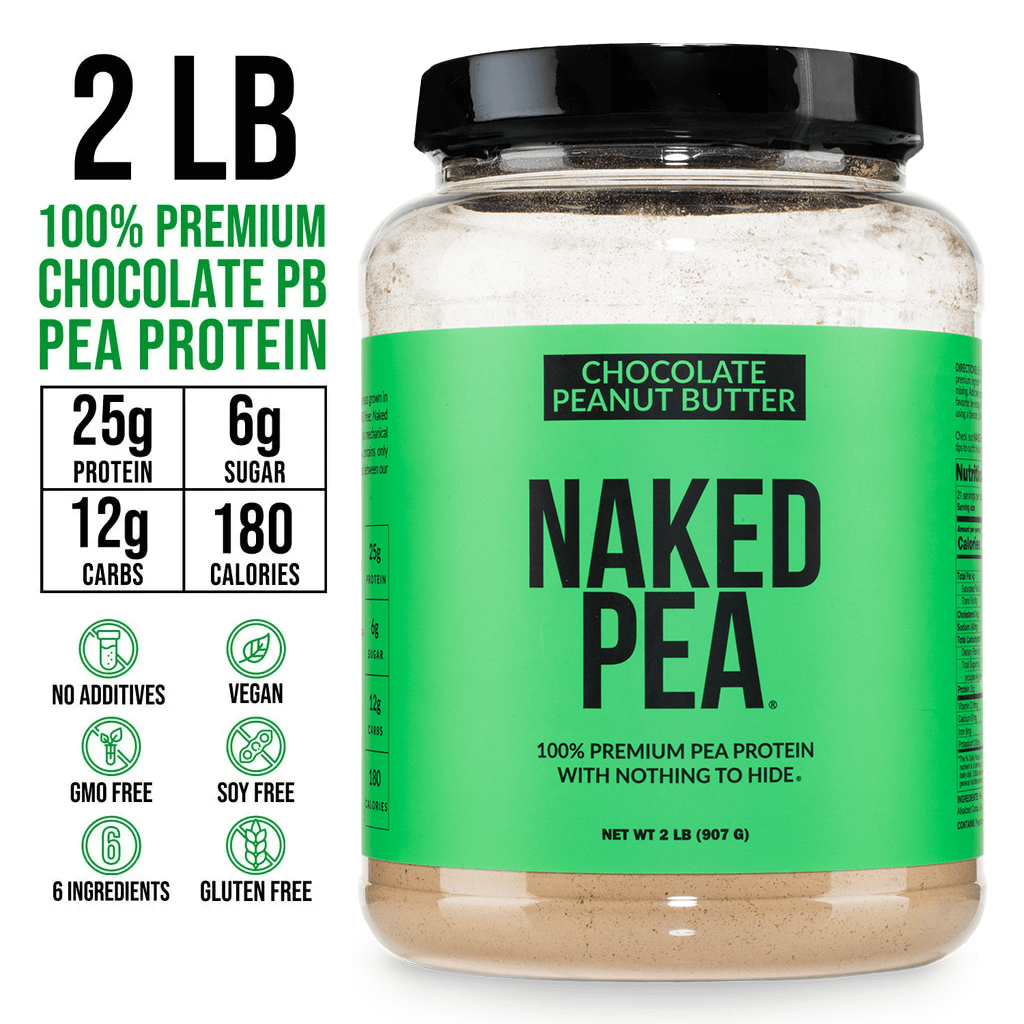 Chocolate Peanut Butter Pea Protein Powder - Chocolate PB, Smooth Plant Protein For Shakes