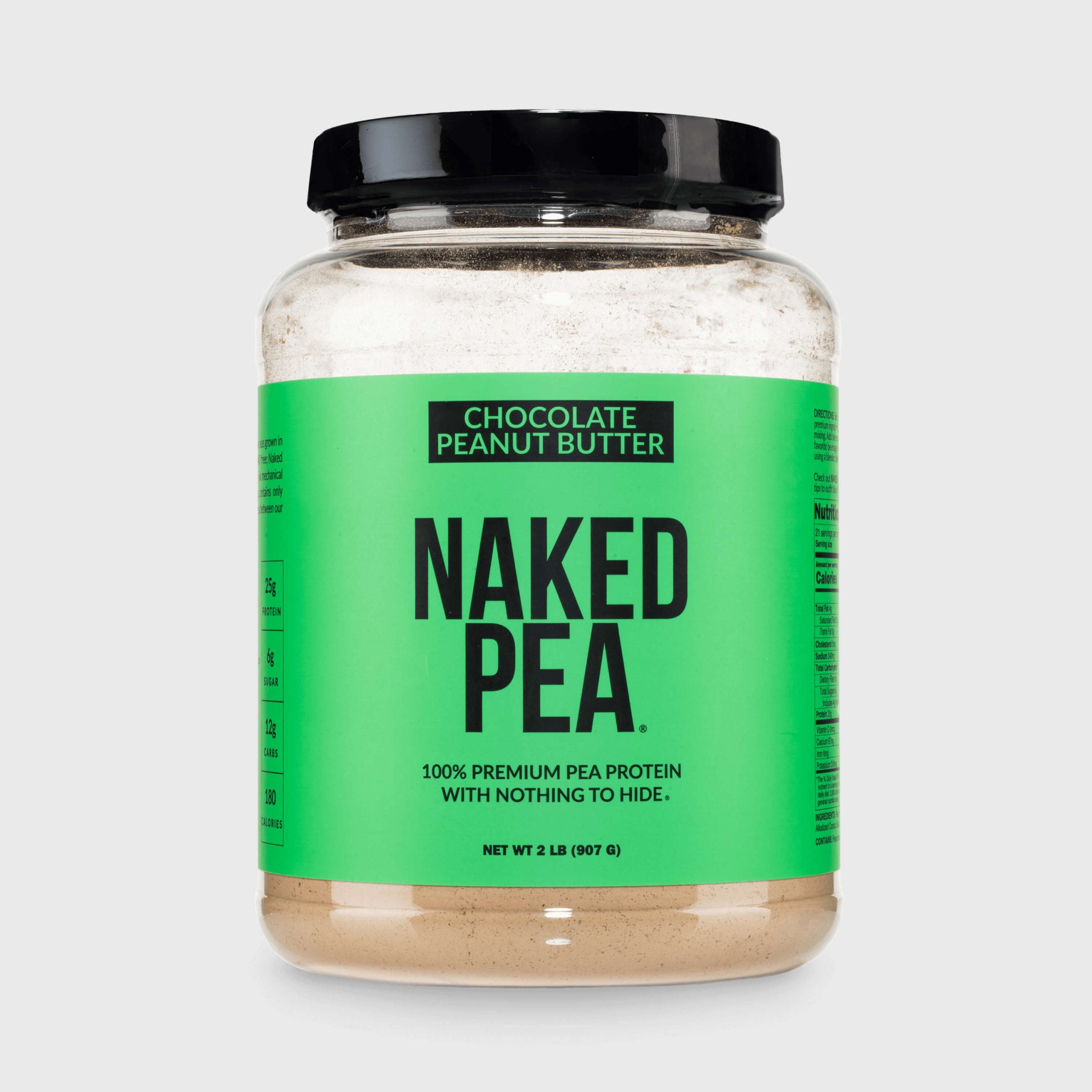Chocolate Peanut Butter Pea Protein Powder - Chocolate PB, Smooth Plant Protein For Shakes