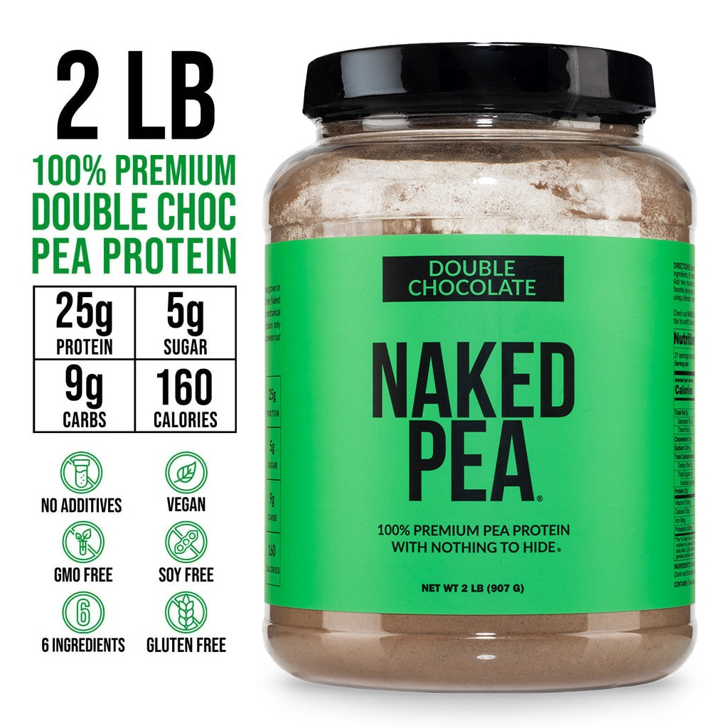 Double Chocolate Pea Protein Powder - Double Chocolate, Smooth Plant Protein For Shakes