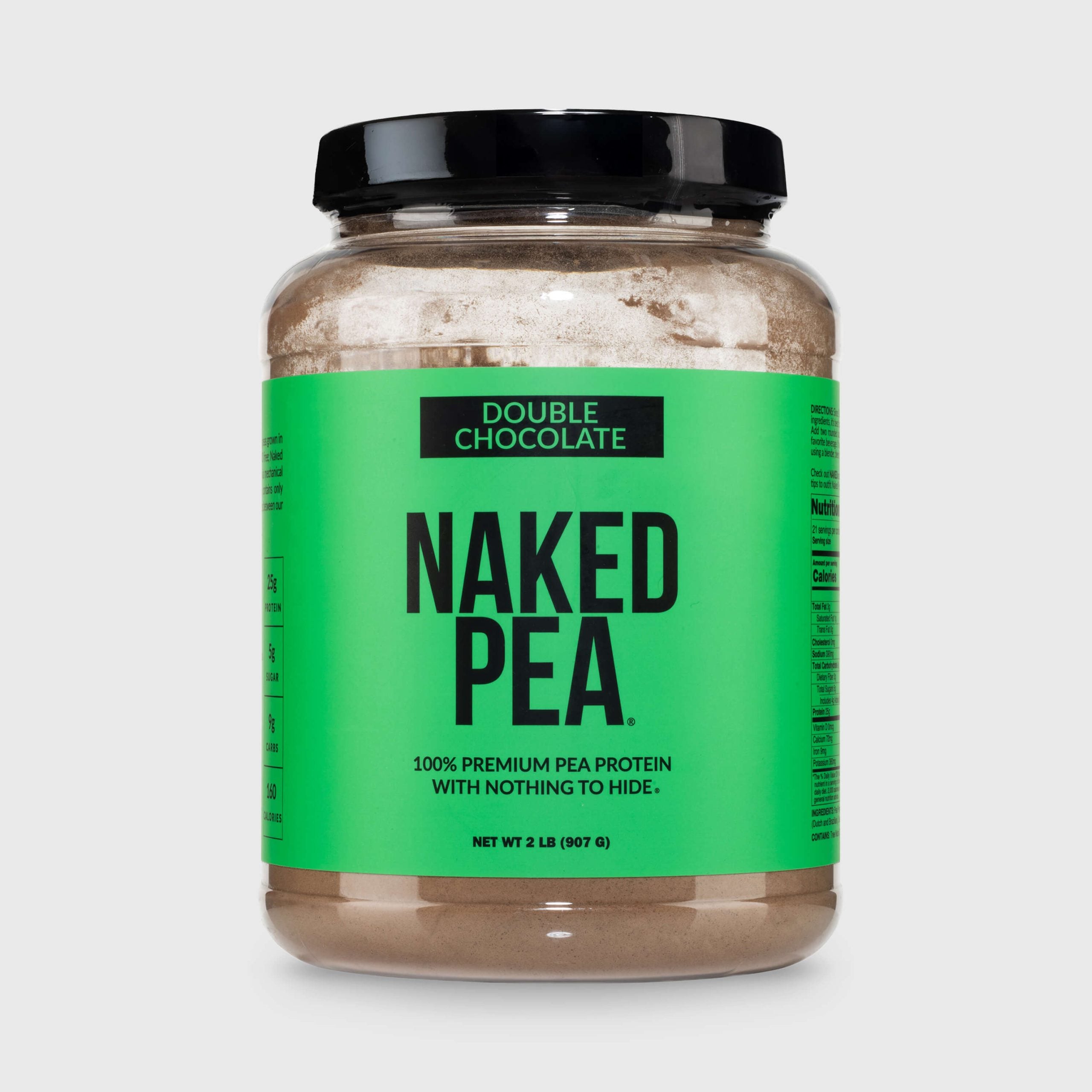 Double Chocolate Pea Protein Powder - Double Chocolate, Smooth Plant Protein For Shakes