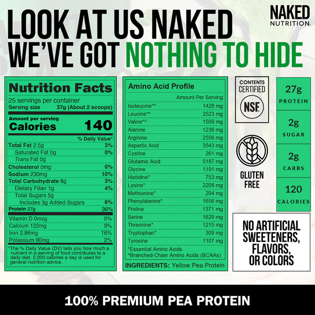 Pea Protein Powder - Unflavored, Smooth Plant Protein For Shakes