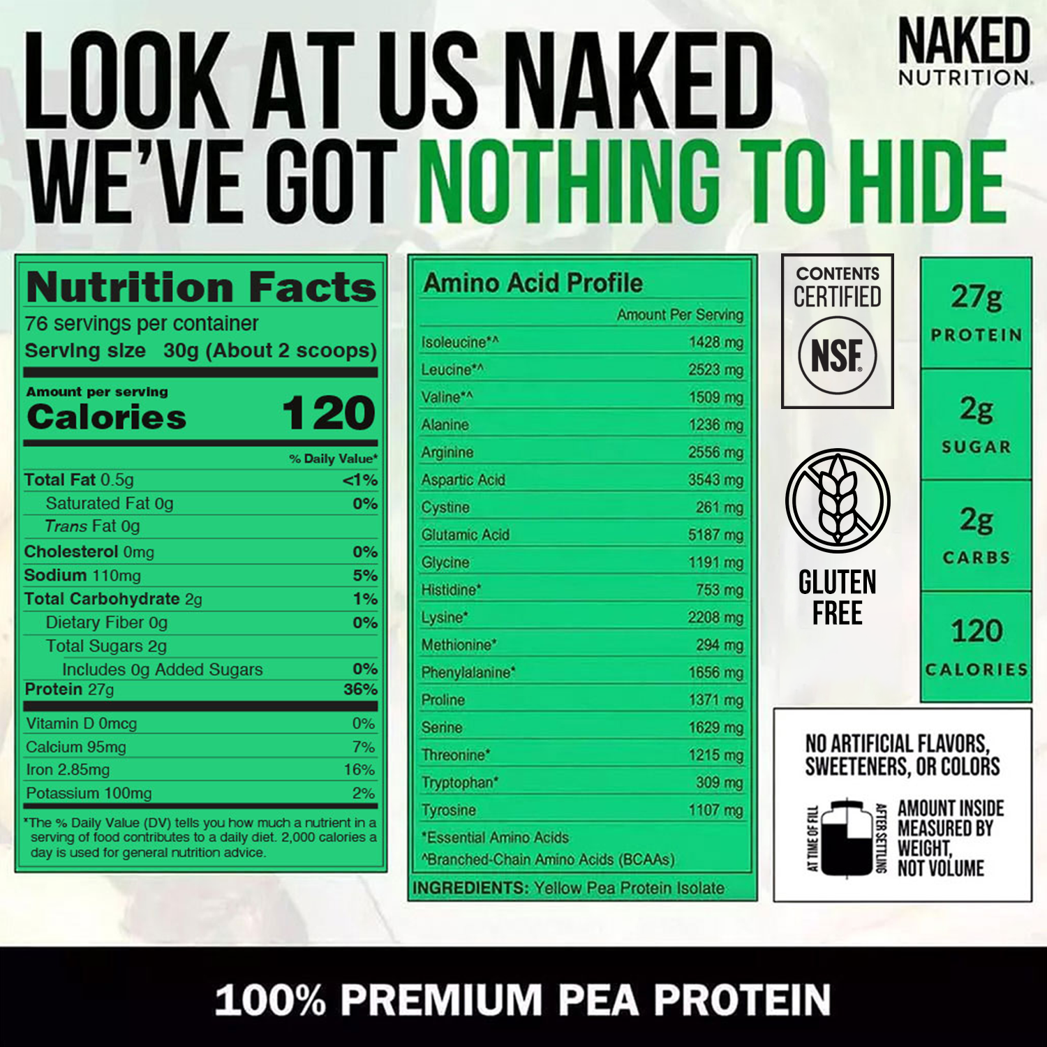 Pea Protein Powder - Unflavored, Smooth Plant Protein For Shakes