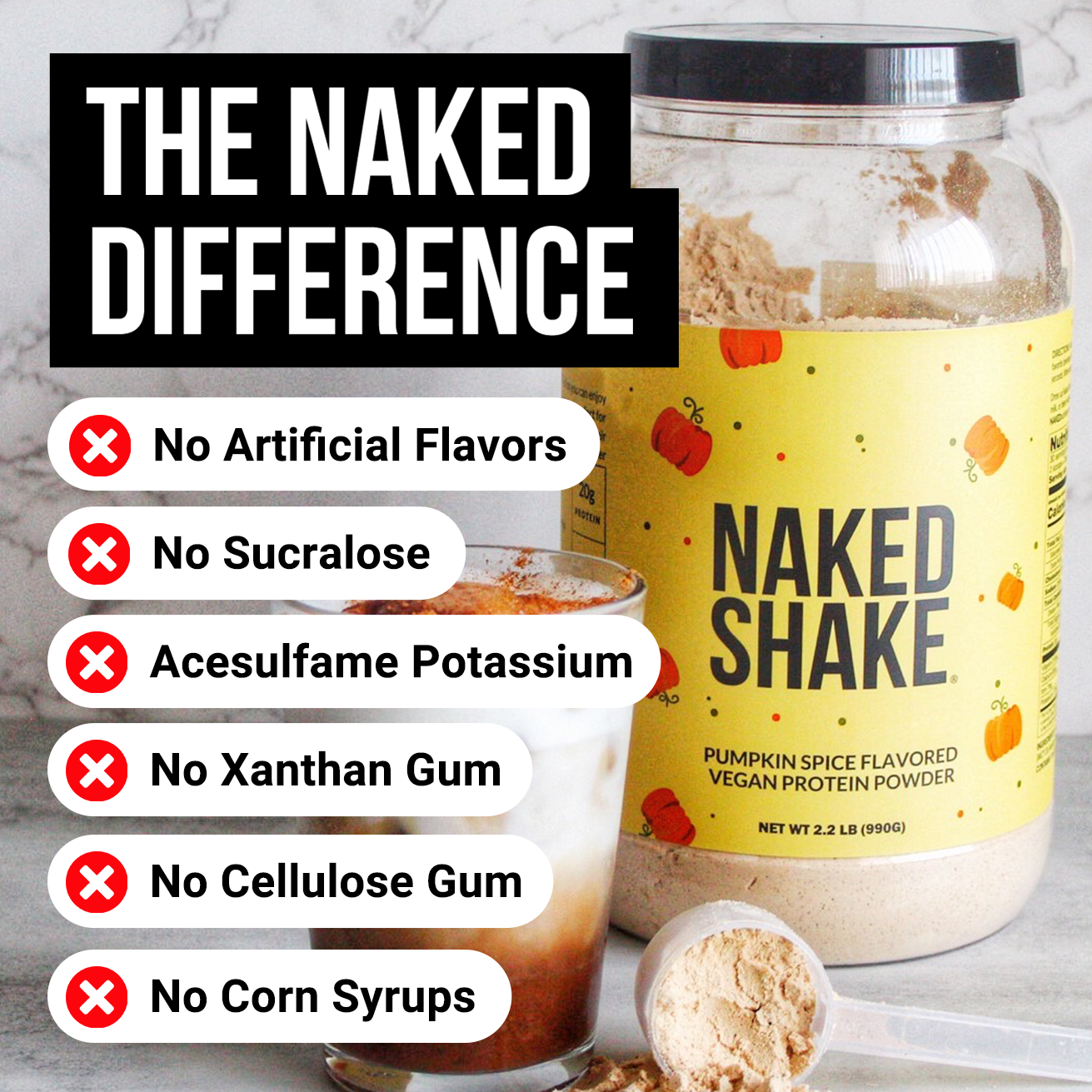 Pumpkin Spice Protein Shake - Pumpkin Spice, Minimal Ingredient Health Support