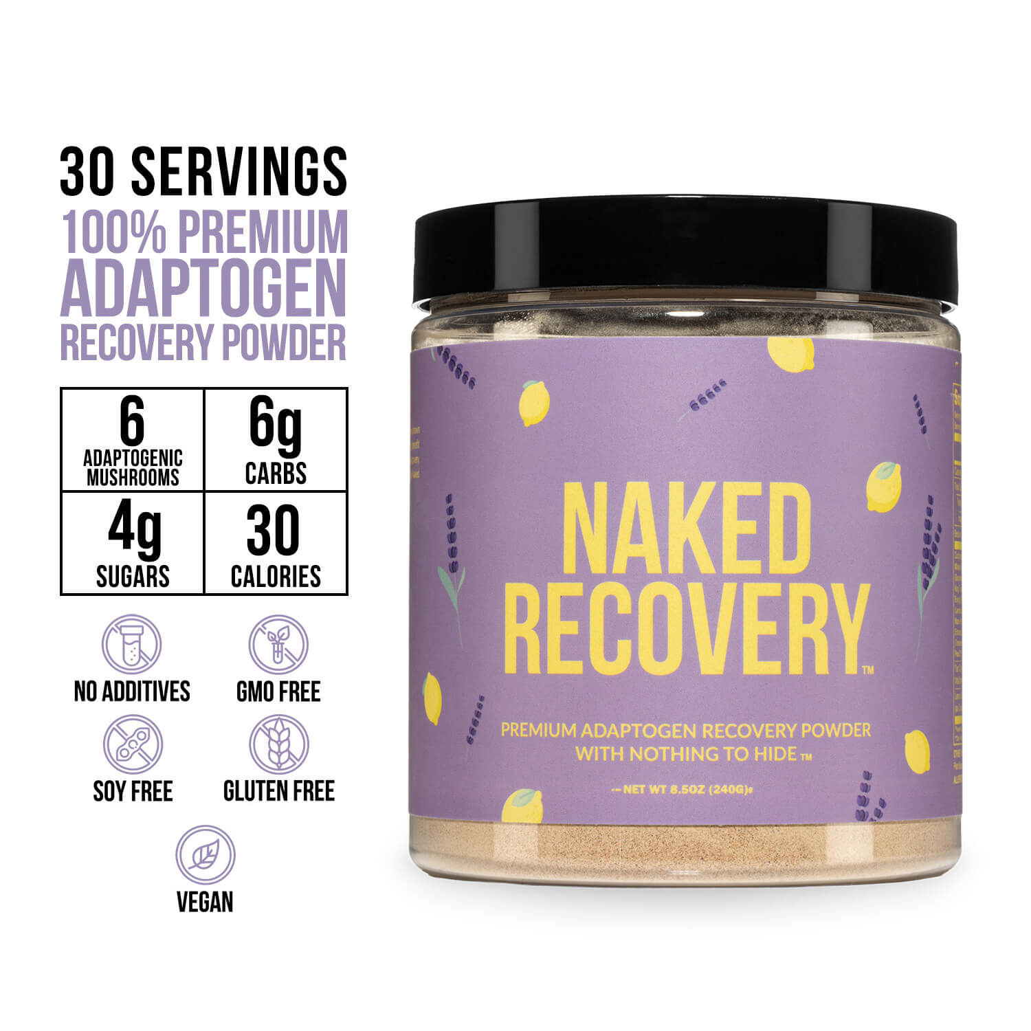 Recovery Mushroom Supplement, Minimal Ingredient Health Support