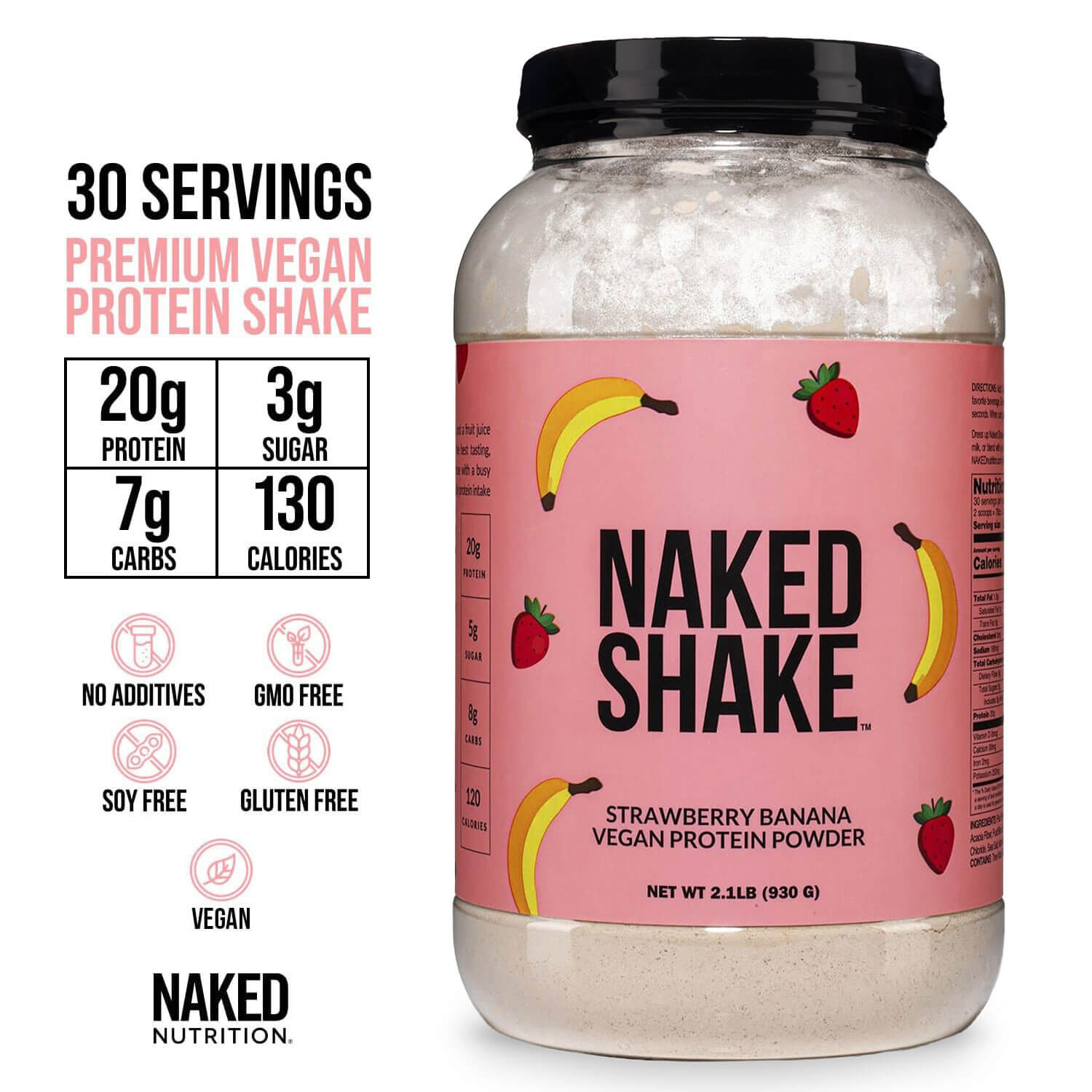 Strawberry Banana Protein Shake - Strawberry Banana, Minimal Ingredient Health Support