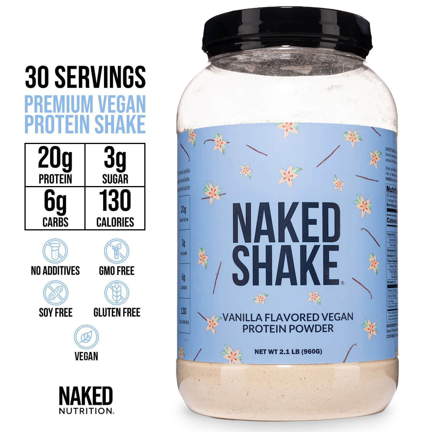 Vanilla Protein Shake - Vanilla, Minimal Ingredient Health Support