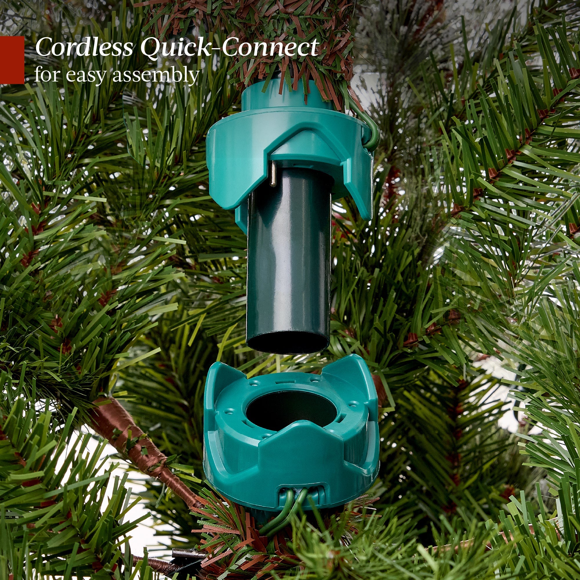 Pre-Lit Artificial Scotch Pine Christmas Tree with Metal Stand with eye-catching holiday style