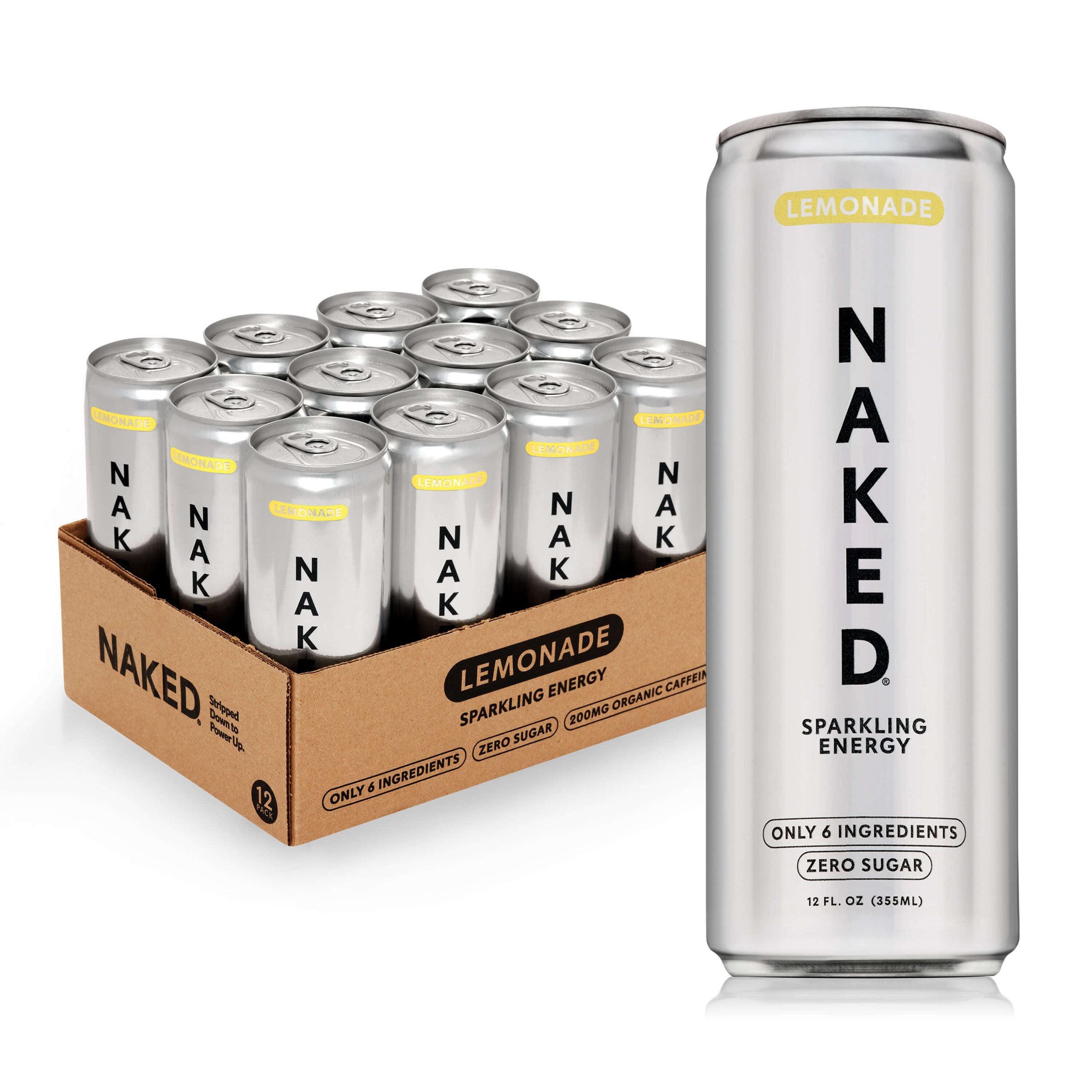 Lemonade Naked Sparkling Energy - Lemonade, Minimal Ingredient Health Support