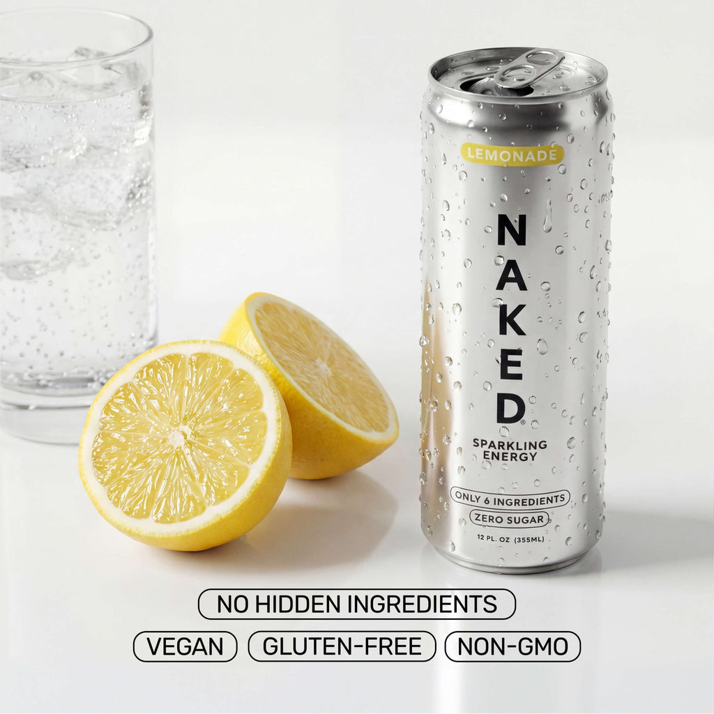 Lemonade Naked Sparkling Energy - Lemonade, Minimal Ingredient Health Support