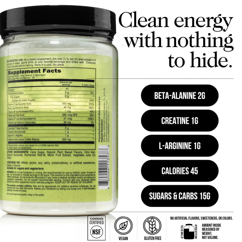 Watermelon Pre Workout Supplement - Watermelon, Active Performance Support Blend