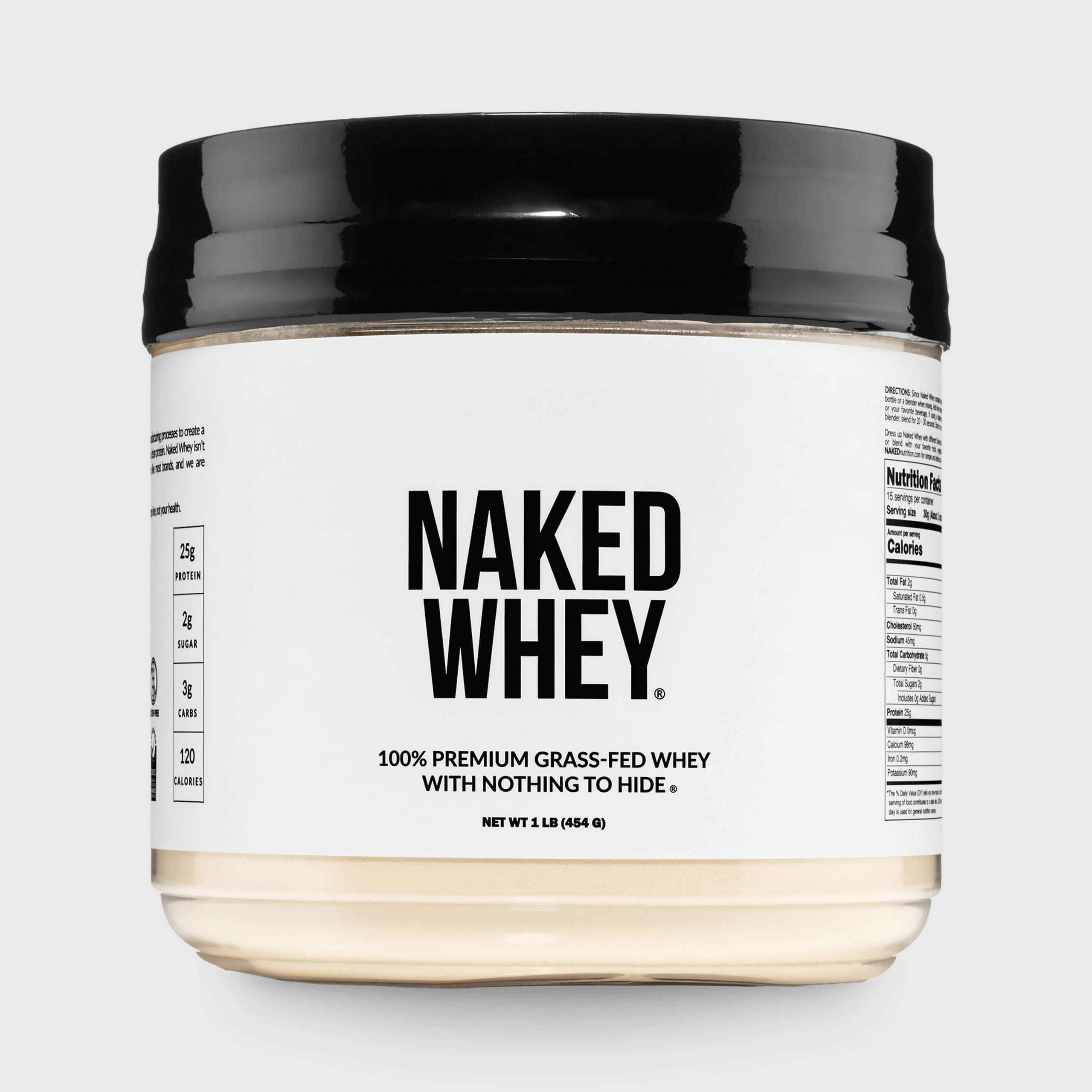Grass Fed Whey Protein Powder - Unflavored, Pure Protein For Everyday Use