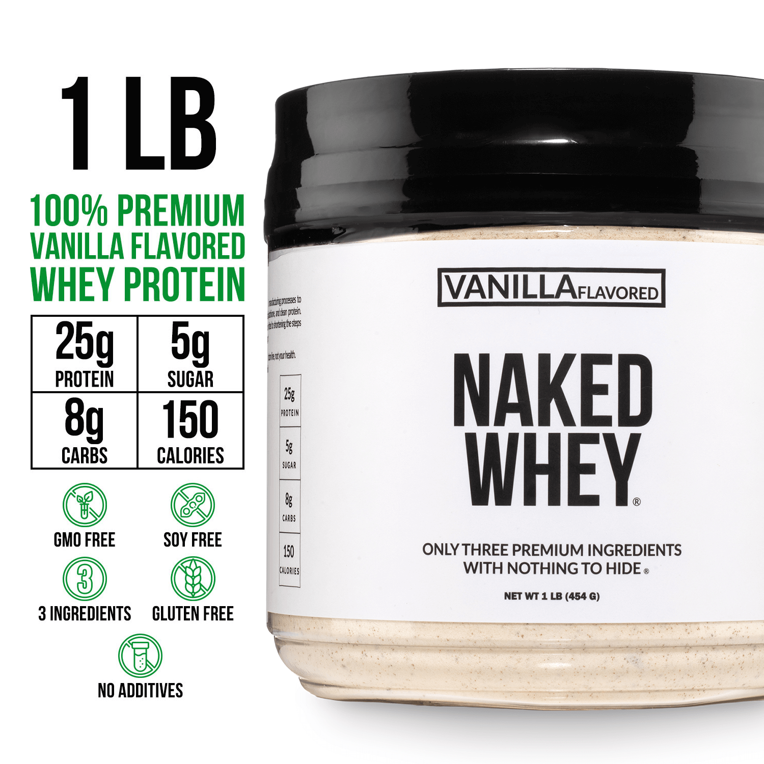 Vanilla Whey Protein Powder 1lb - Vanilla, Pure Protein For Everyday Use