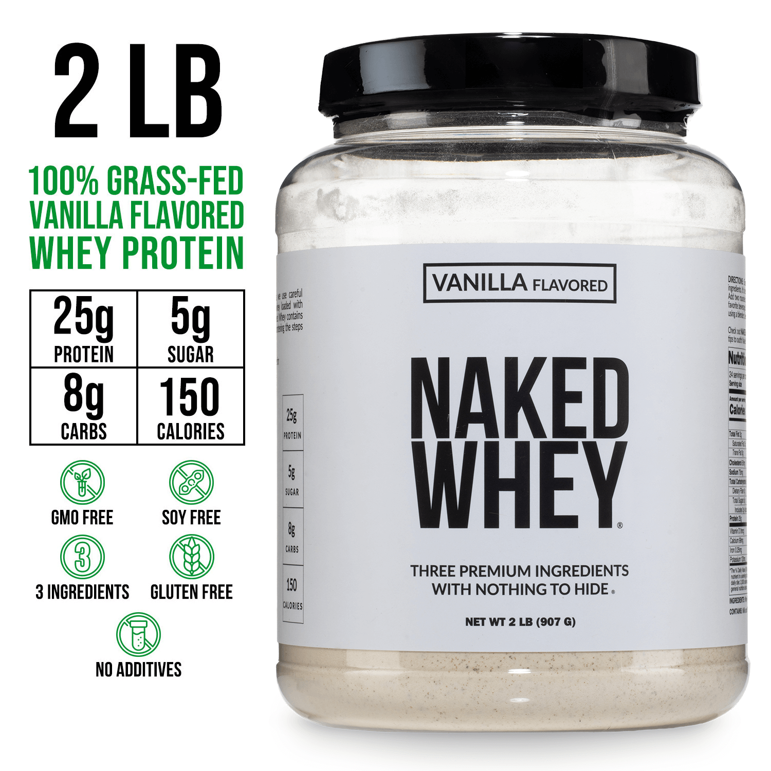Vanilla Whey Protein Powder - Vanilla, Pure Protein For Everyday Use