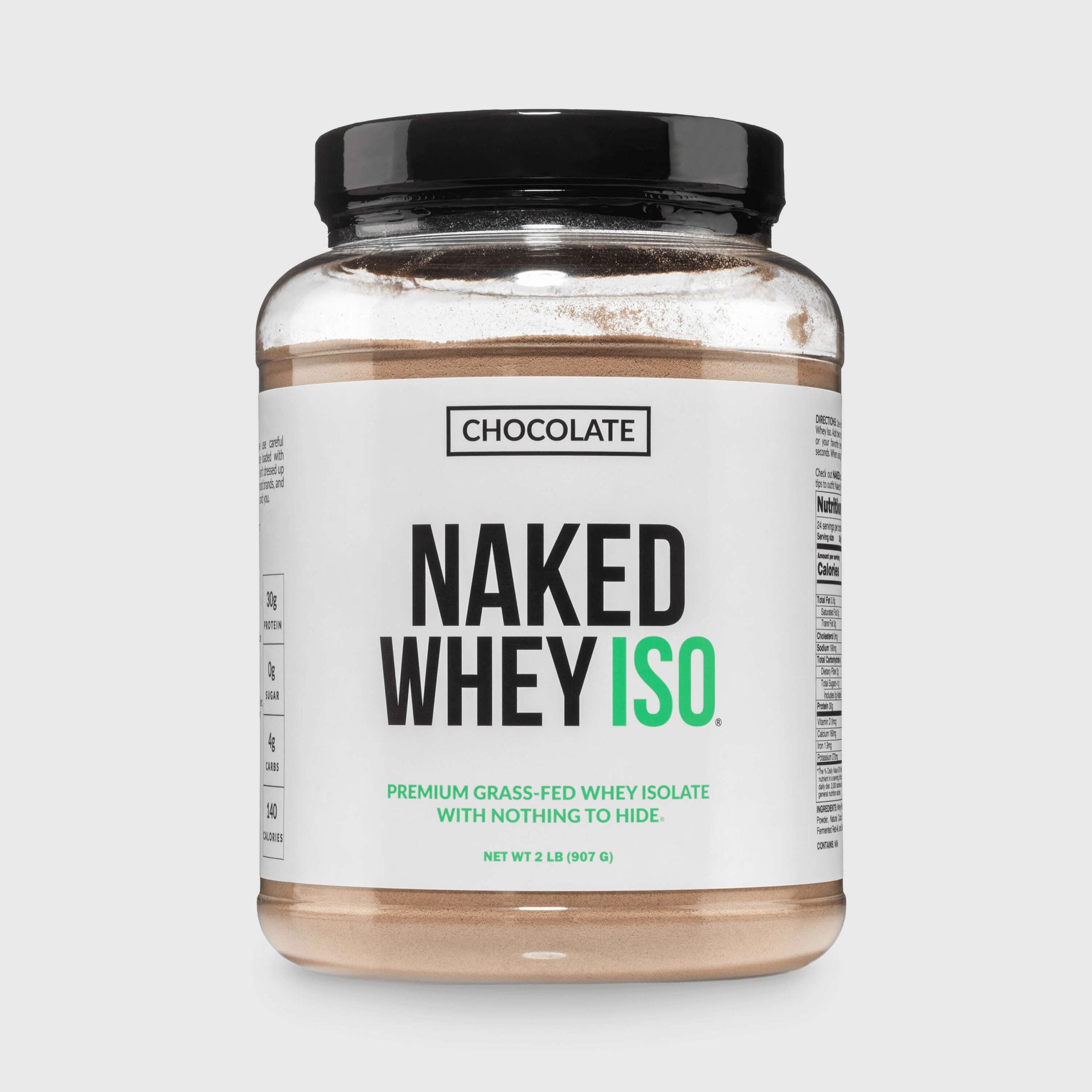 Chocolate Grass-Fed Whey Isolate Protein Powder - Chocolate, Pure Protein For Everyday Use