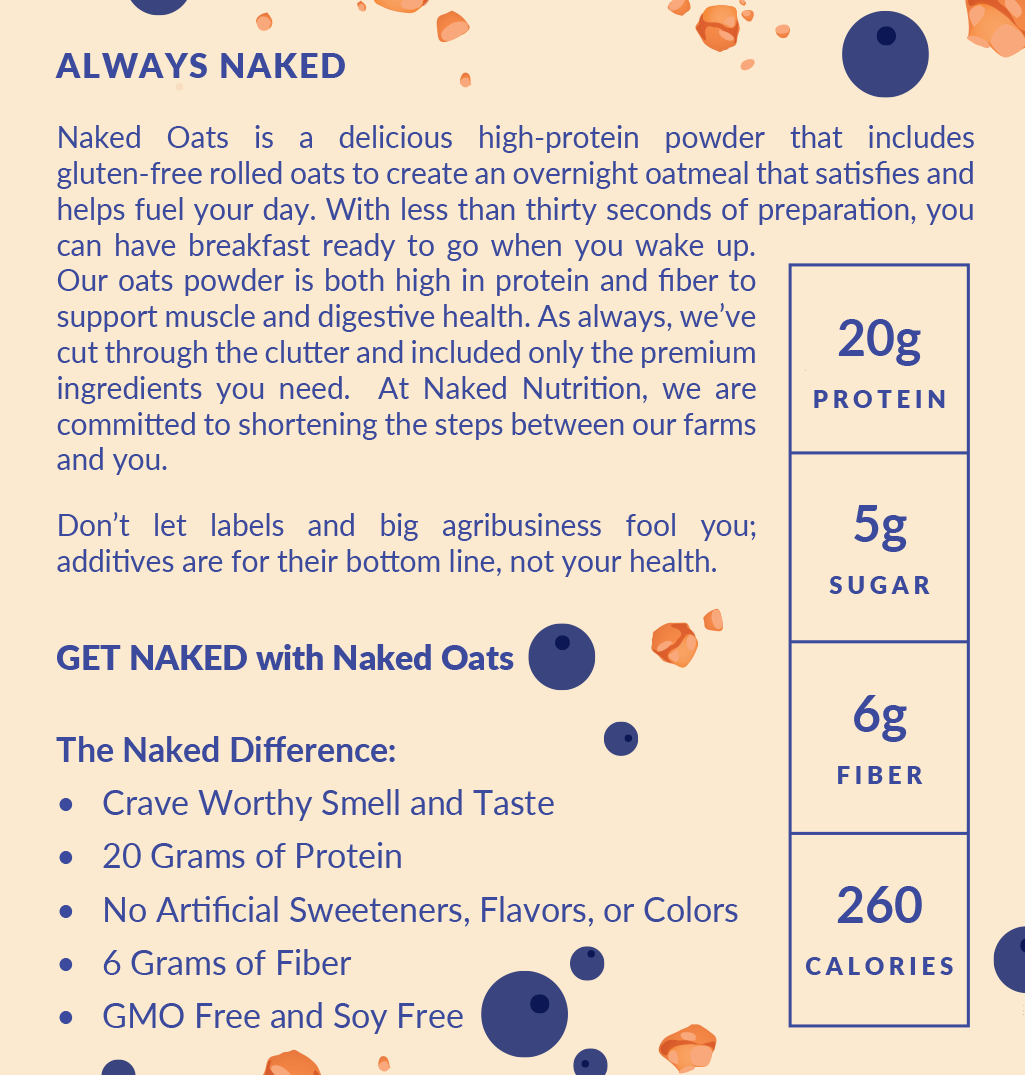 Blueberry Cobbler Protein Oats - Blueberry Cobbler, Minimal Ingredient Health Support