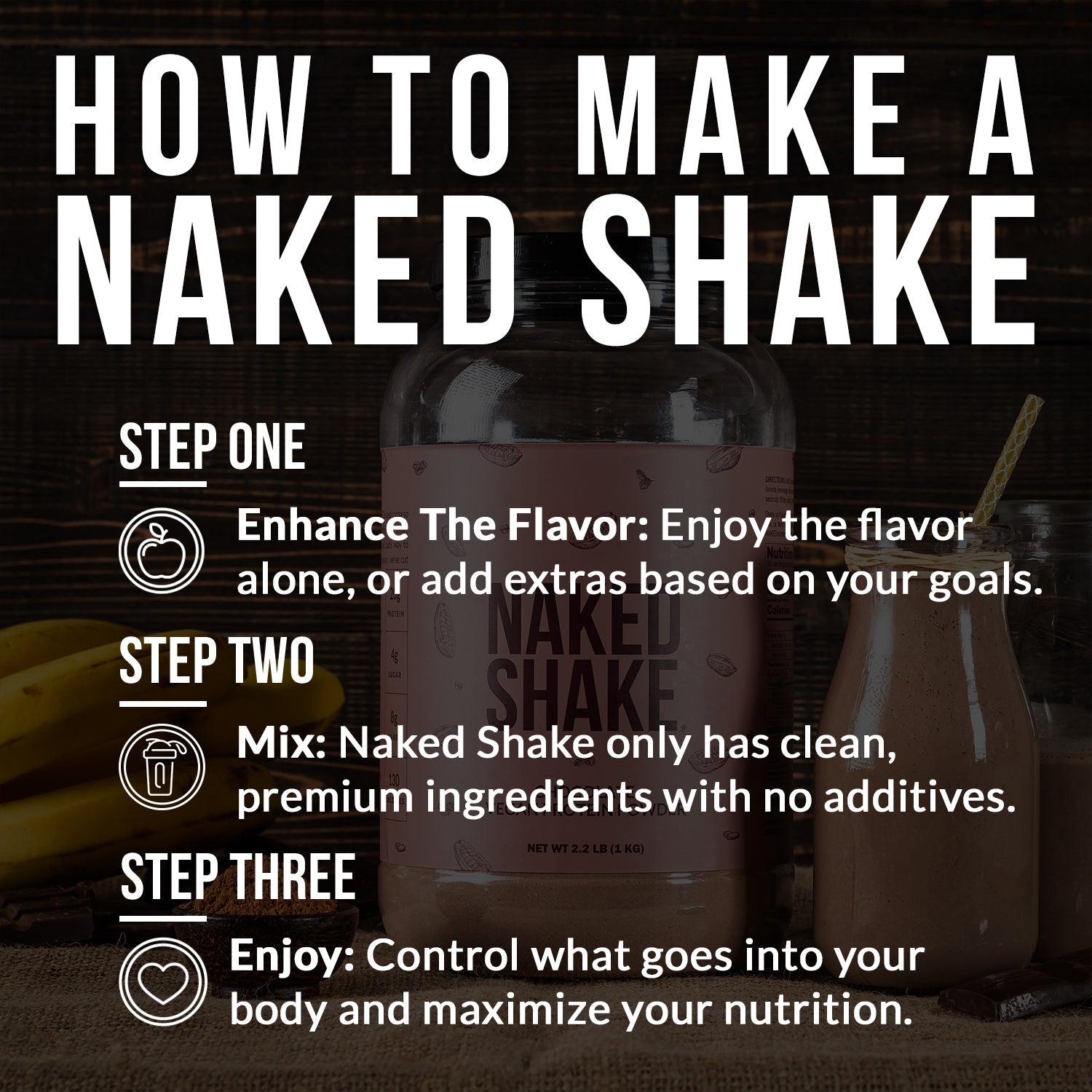 Chocolate Protein Shake - Chocolate, Minimal Ingredient Health Support