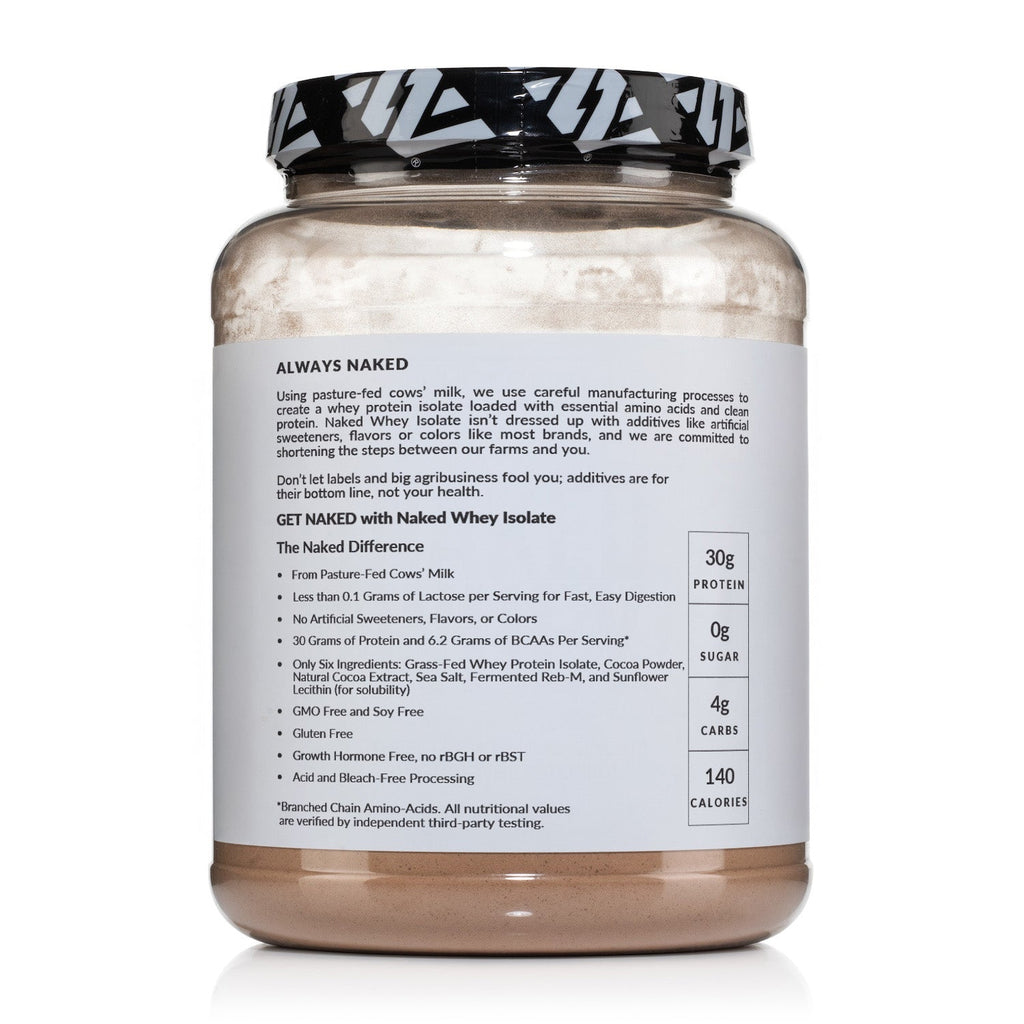 Chocolate Grass-Fed Whey Isolate Protein Powder - Chocolate, Pure Protein For Everyday Use