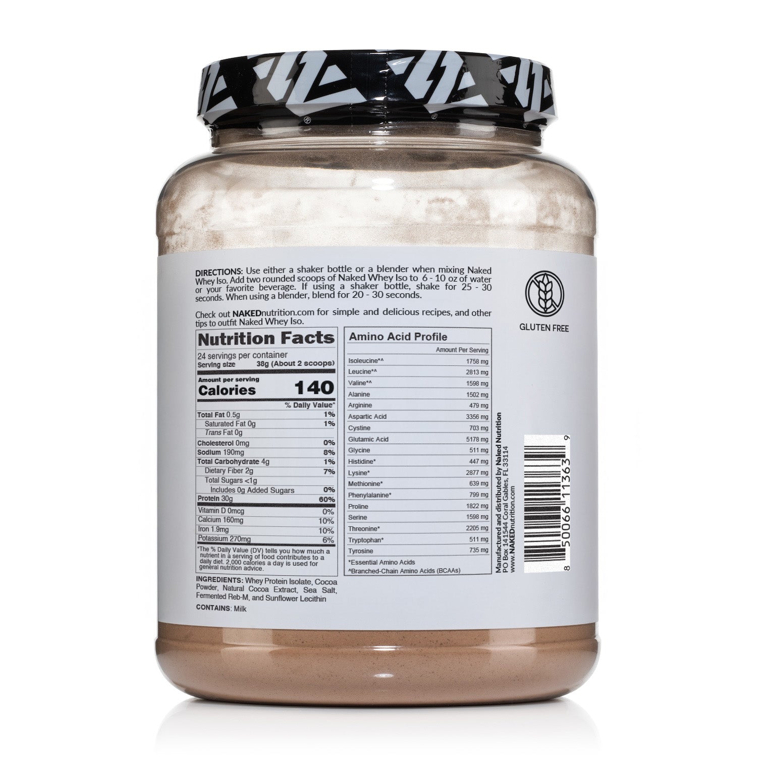 Chocolate Grass-Fed Whey Isolate Protein Powder - Chocolate, Pure Protein For Everyday Use