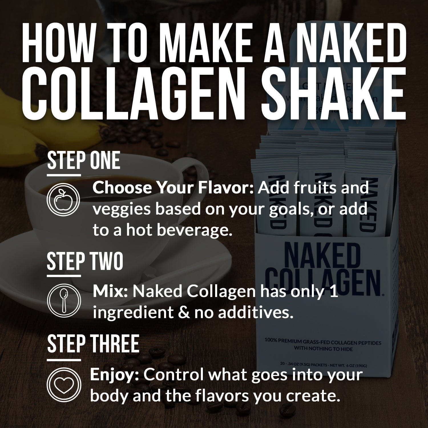Collagen Peptides Packets - Stick Packs, Clean Collagen Peptide Support